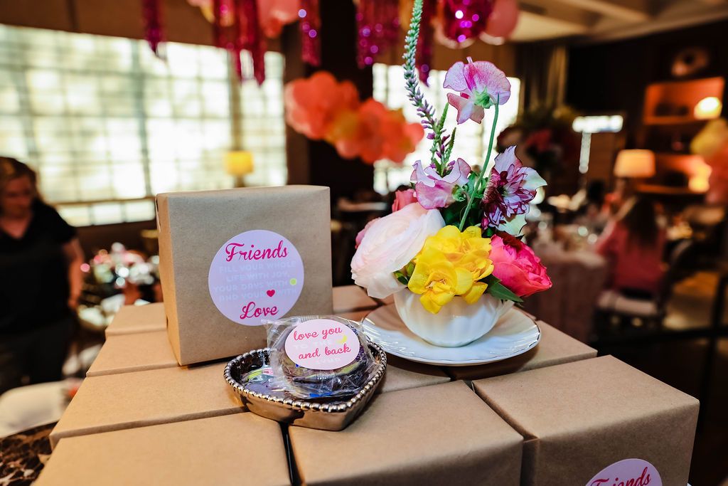 personalized party favors sitting on table at birthday party | PartySlate