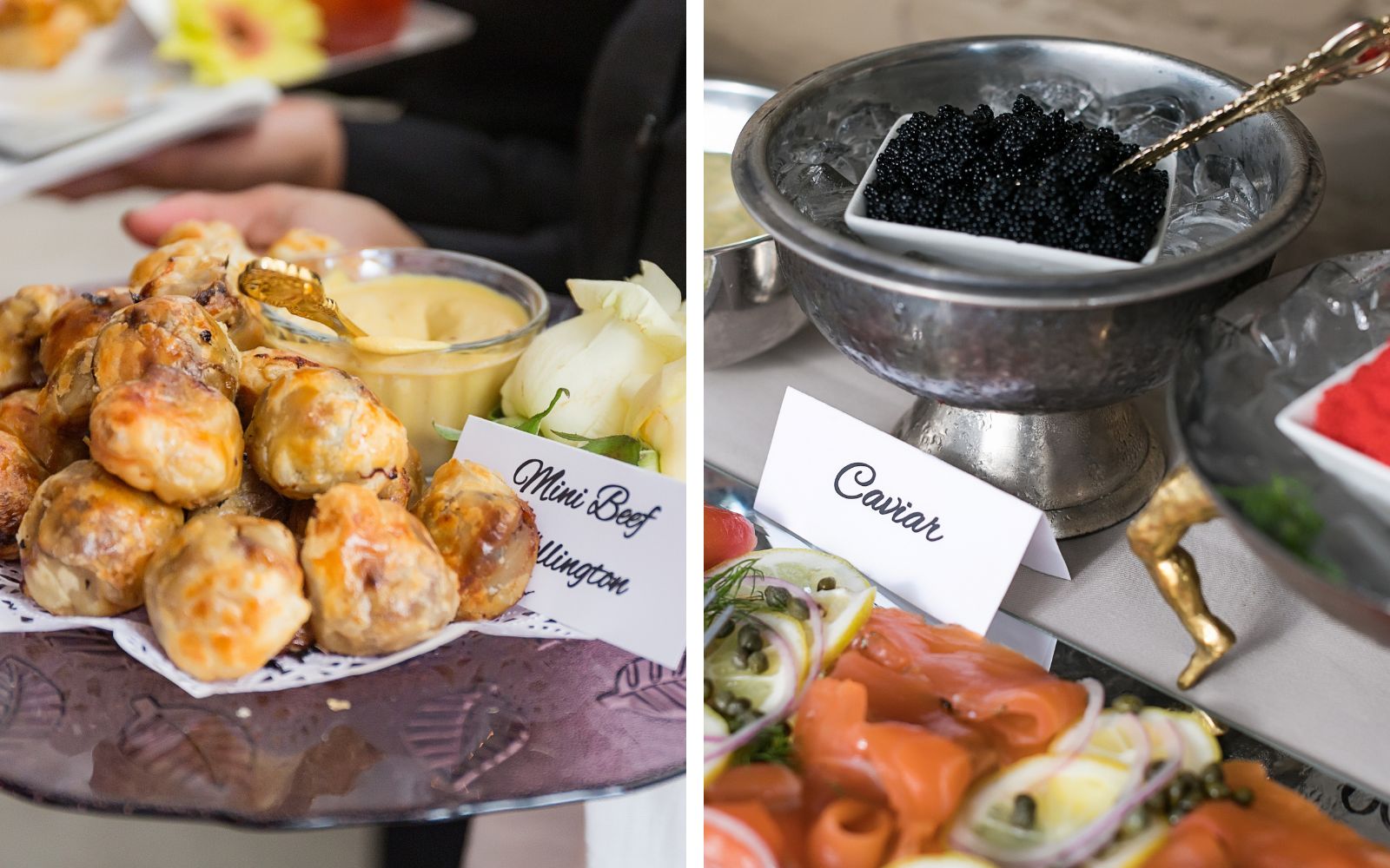 Caviar display.