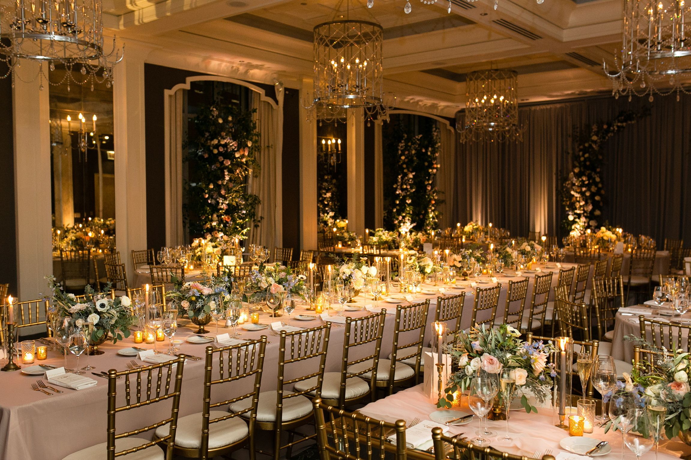 Sinclair Ballroom dinner party at Waldorf Astoria Chicago Hotel | PartySlate