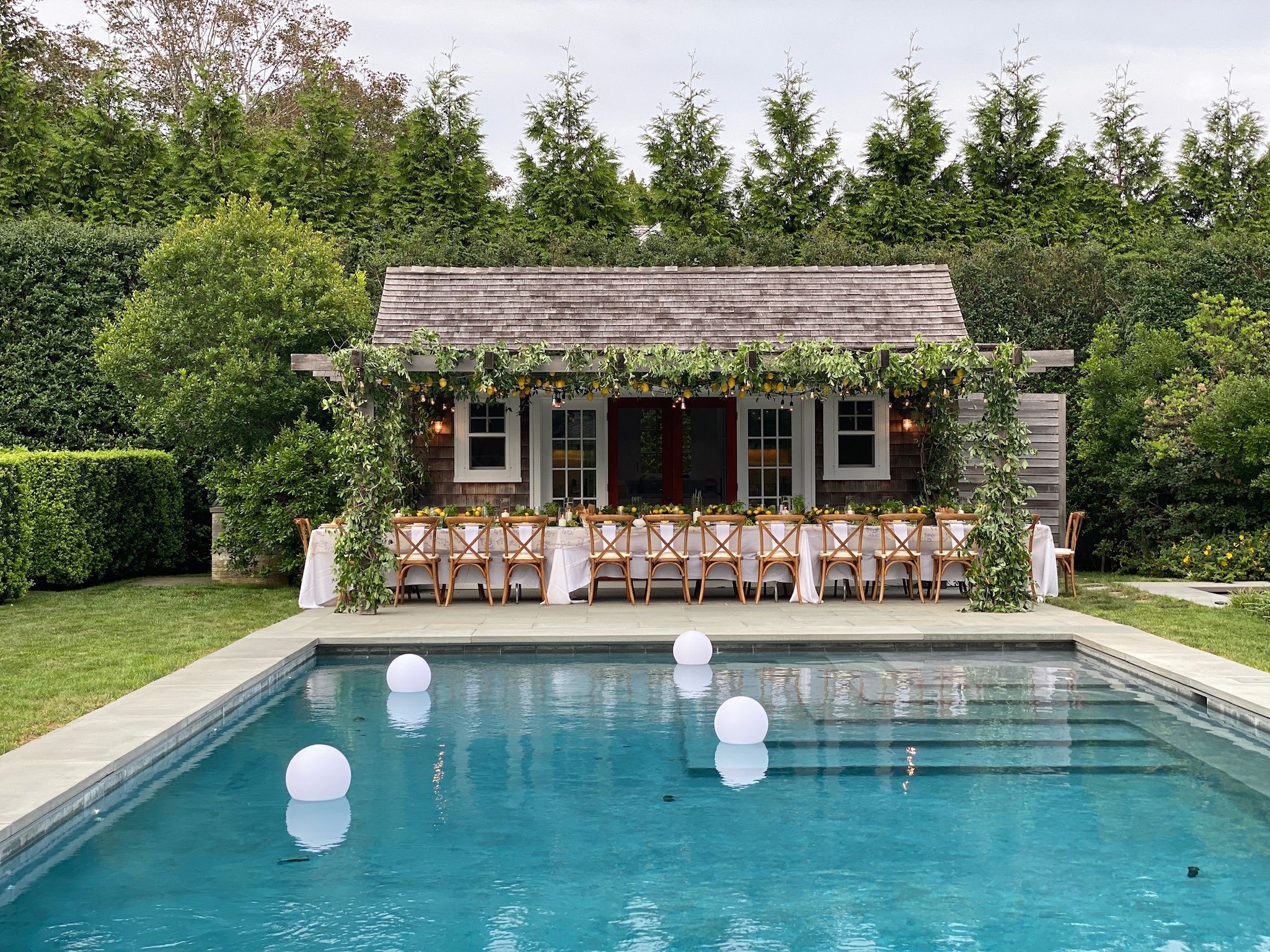 Summery lemon theme dinner party in New York