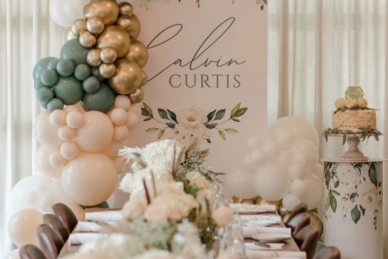 Private dining birthday party in peach and teal and gold at Barbakoa By Finka in Doral, Florida | PartySlate