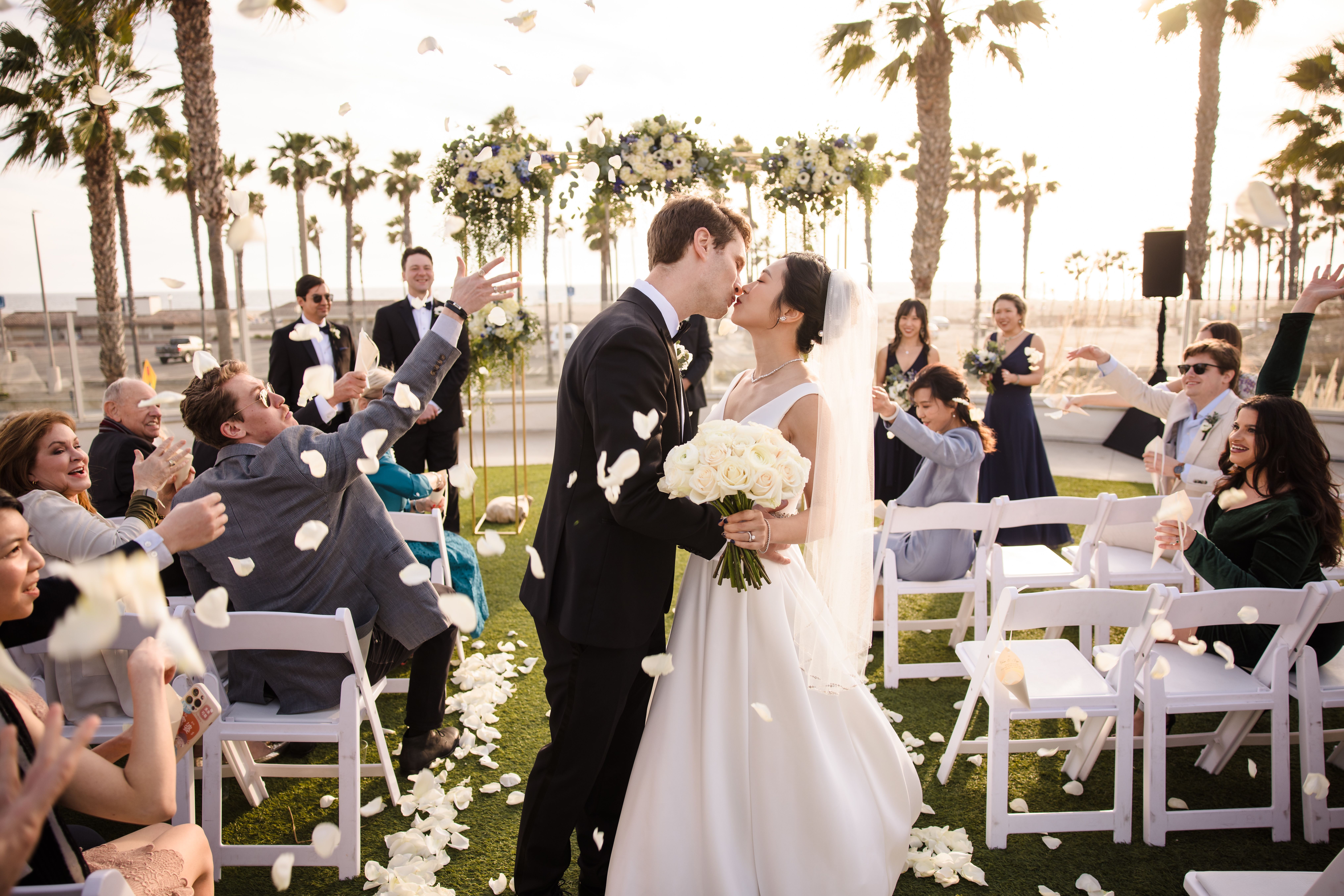 Classical Beachfront Wedding at the Hyatt Regency Huntington Beach in Huntington Beach, California | PartySlate