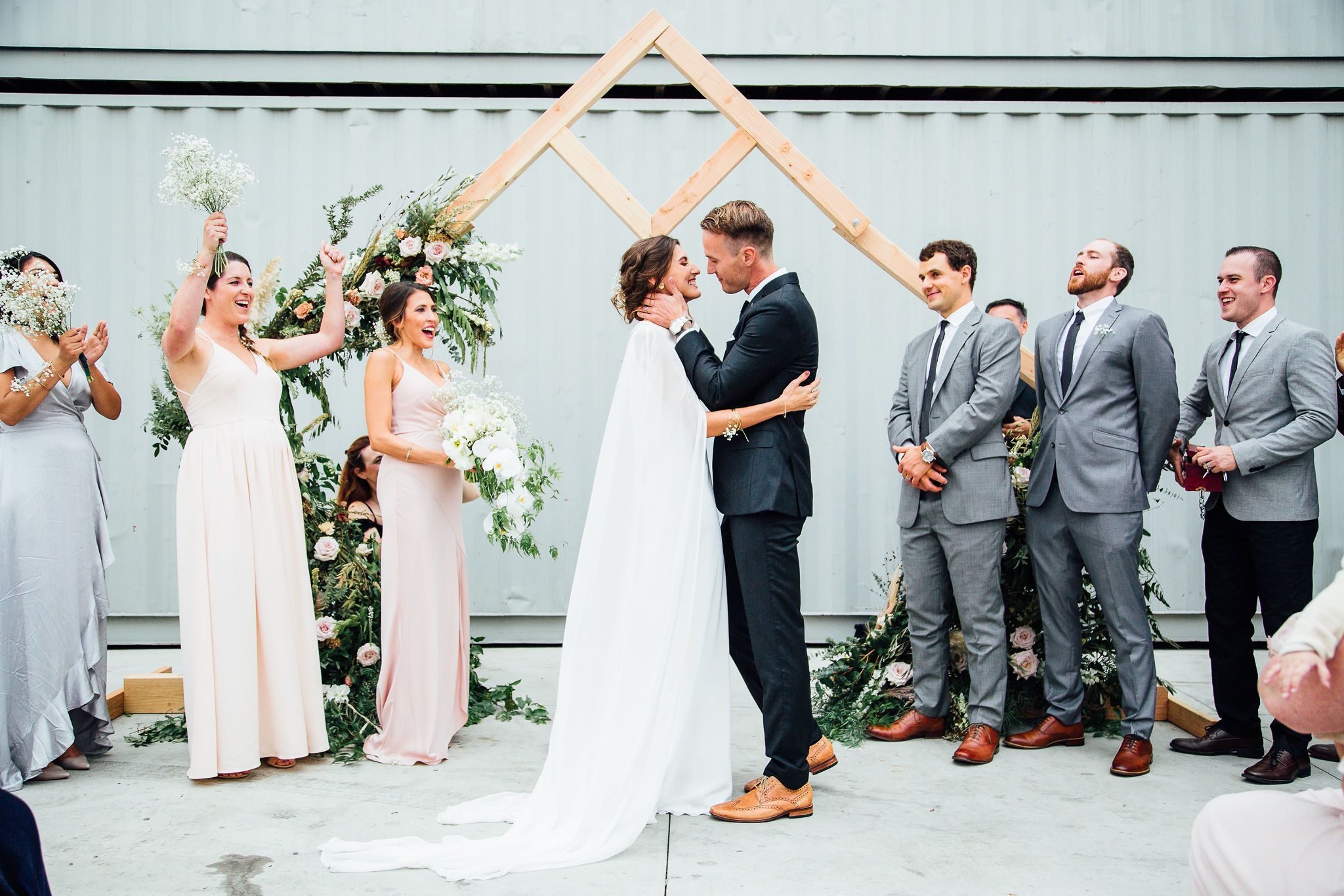 Romantic Boho Wedding at LA River Studios in Los Angeles, CA | PartySlate