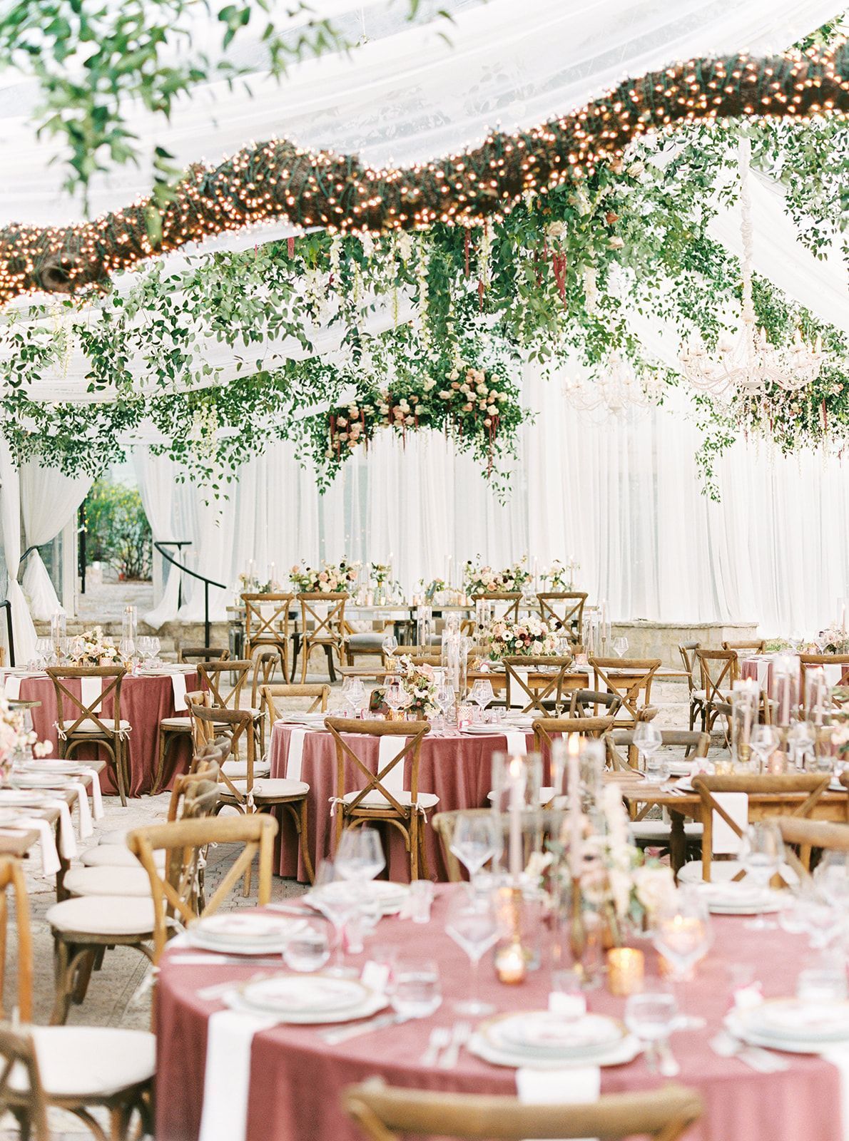 Burgundy + Blush Romantic Wedding