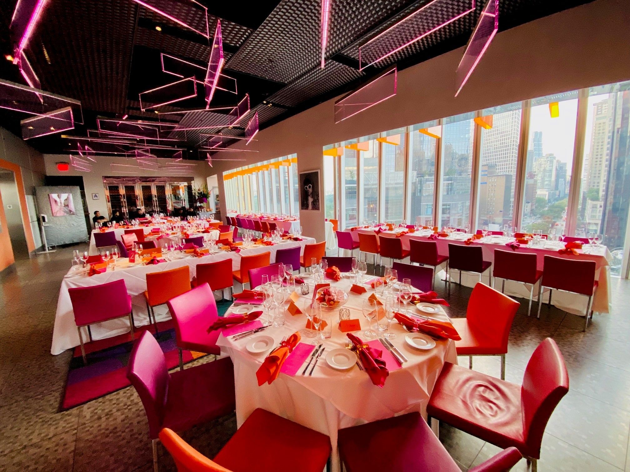 Modern and Romantic Rehearsal Dinner at Robert in New York CIty