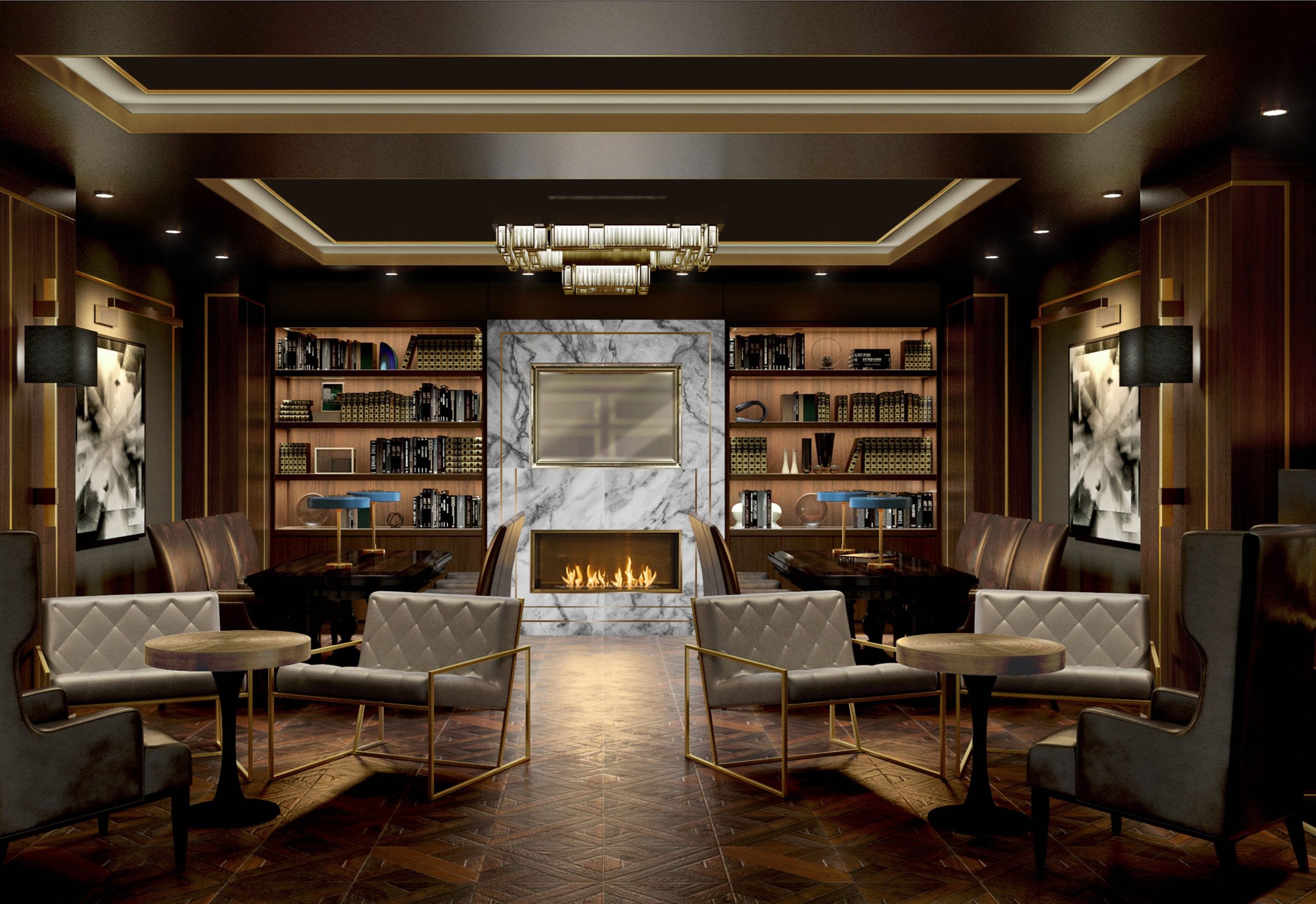 The Library event space for corporate holiday party in Chicago at The LaSalle Chicago- Autograph Collection | PartySlate