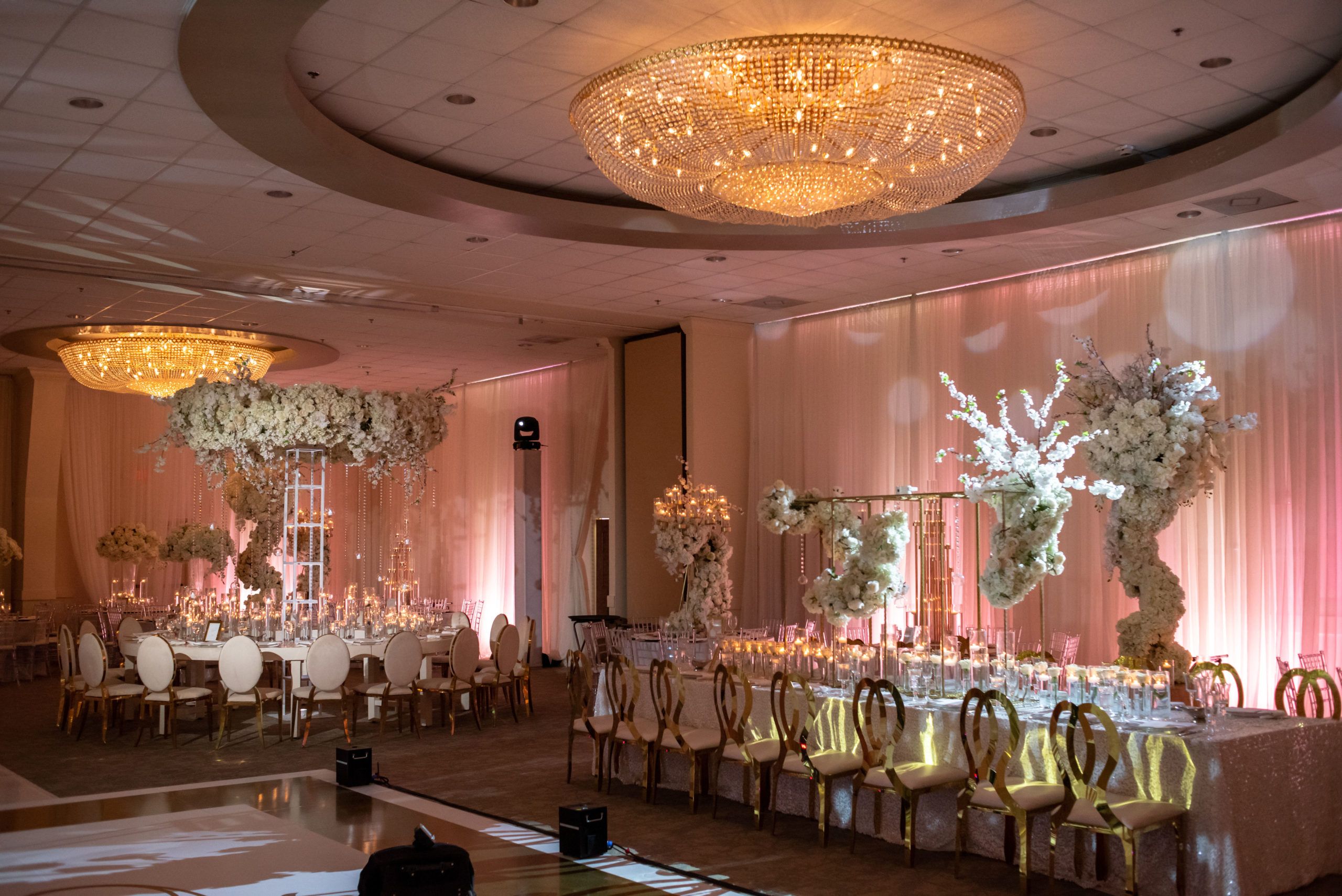 White and Gold Wedding at Signature Manor in Houston, Texas