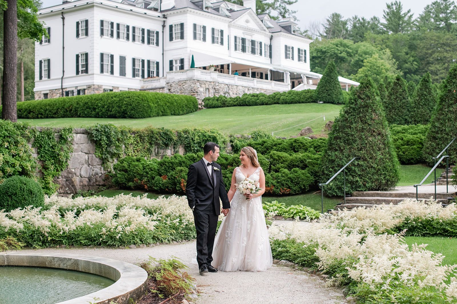 Beautiful Blush Wedding at The Mount in Lenox, Massachusetts | PartySlate