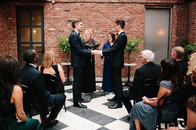 Sophisticated and Romantic Wedding at The Wythe Hotel in New York CIty | PartySlate
