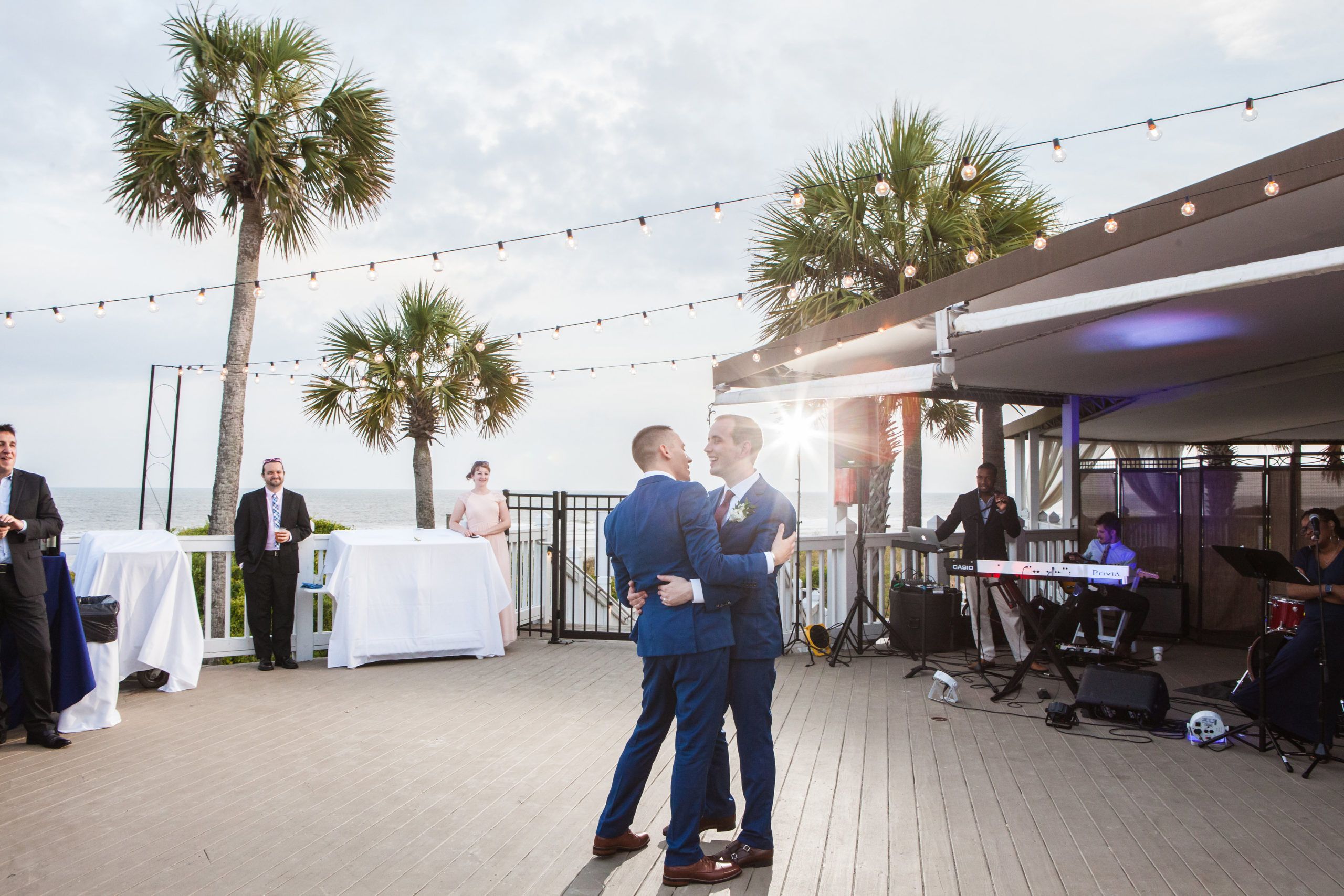 outdoor wedding reception at wild dunes | PartySlate