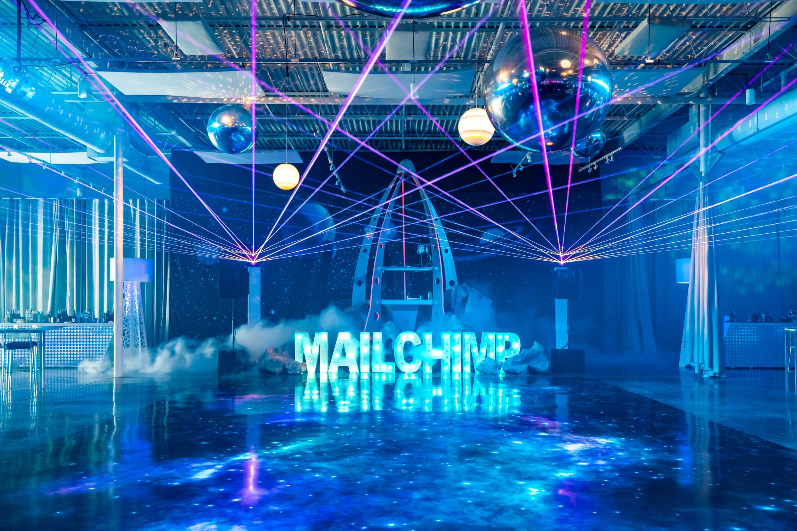 Space themed Mailchimp New Year Kickoff Party