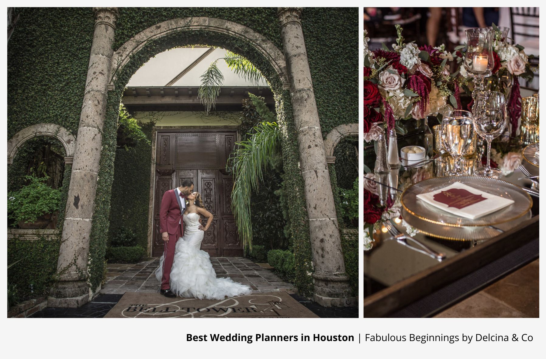 Wedding with red detailing