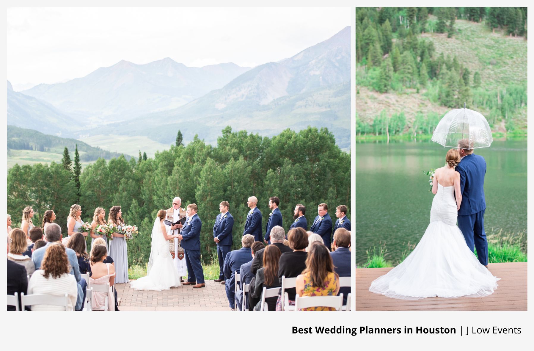 Outdoor wedding in the mountains