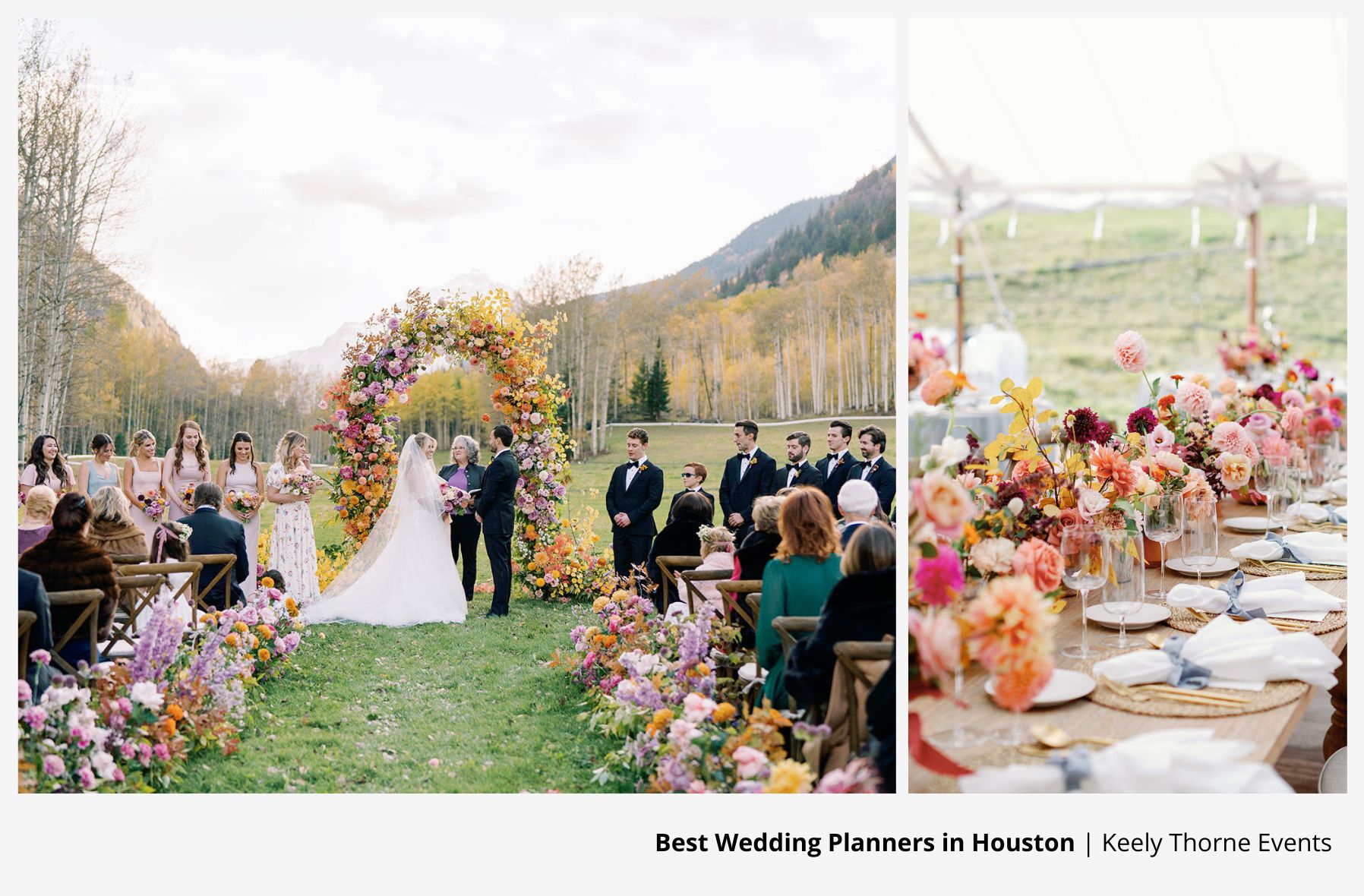 Colorful outdoor, ranch wedding