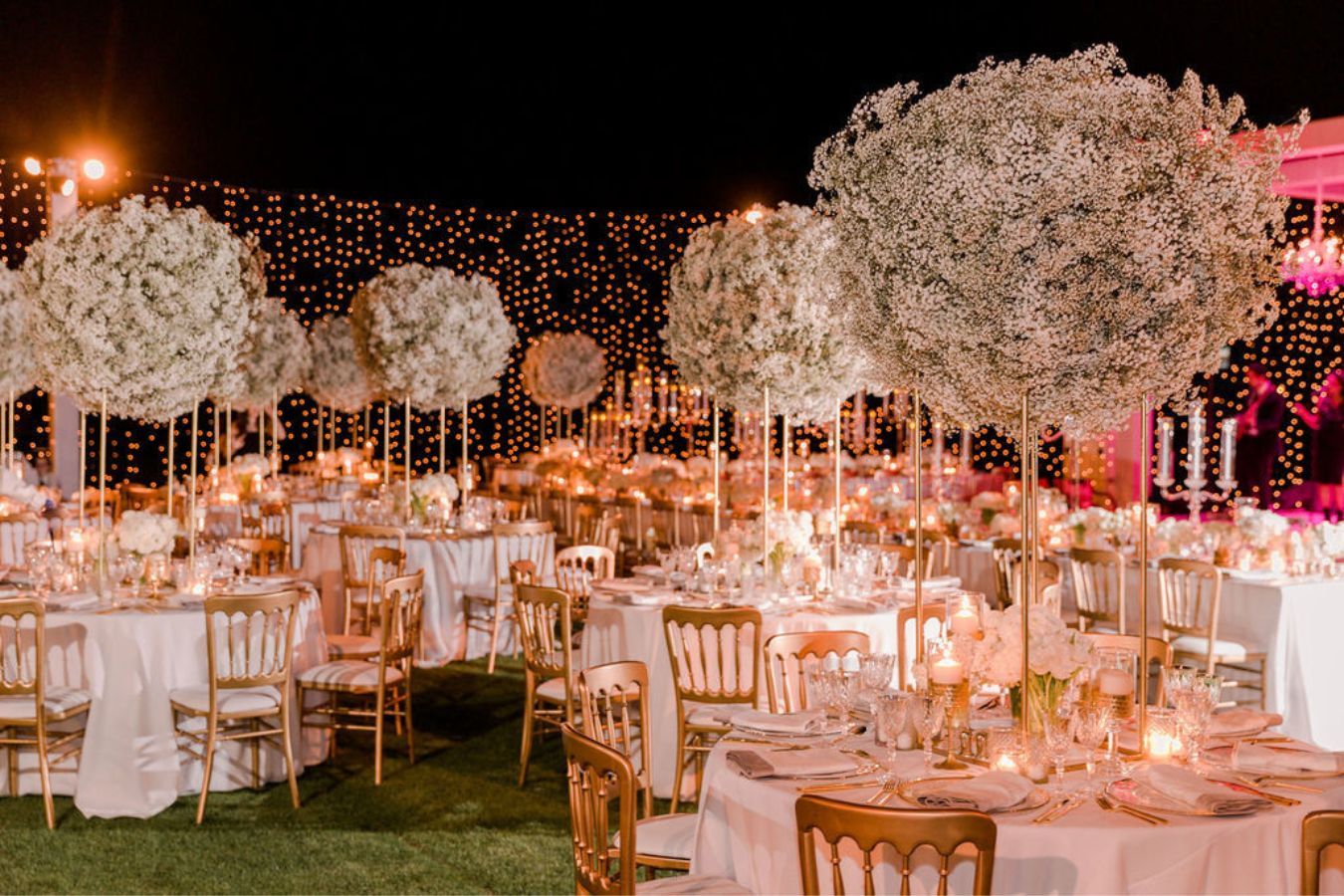 tall baby's breath wedding centerpieces | PartySlate
