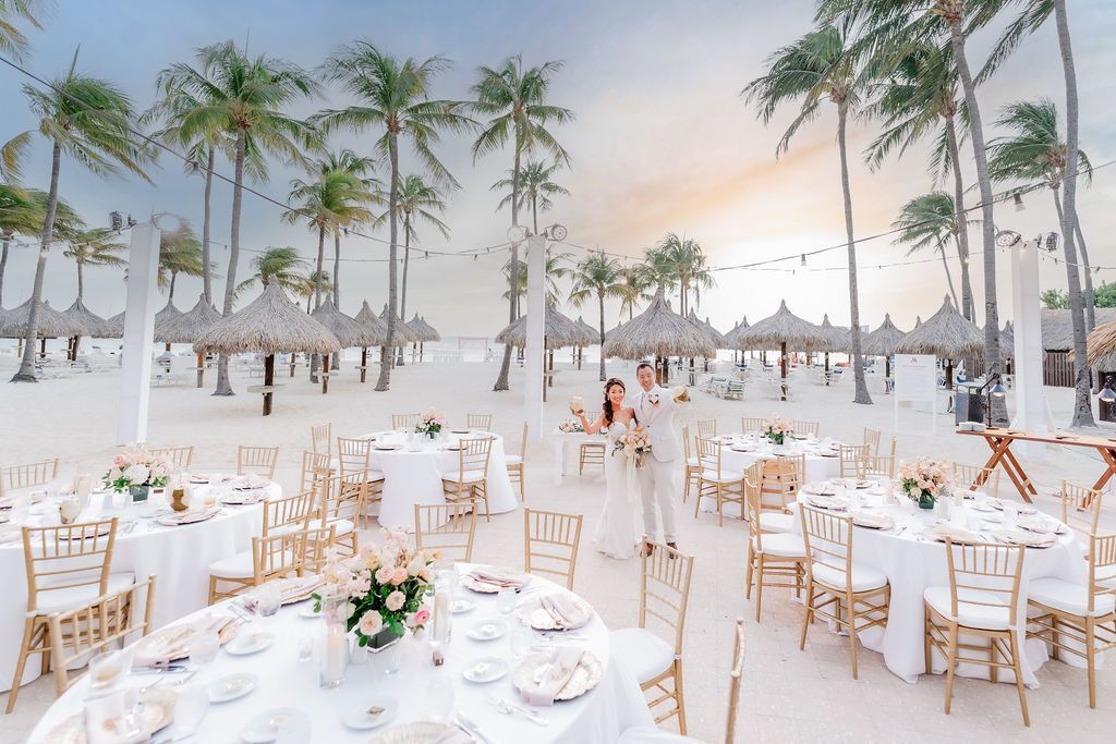 Beach Wedding at Aruba Marriott Resort & Stellaris Casino in Aruba