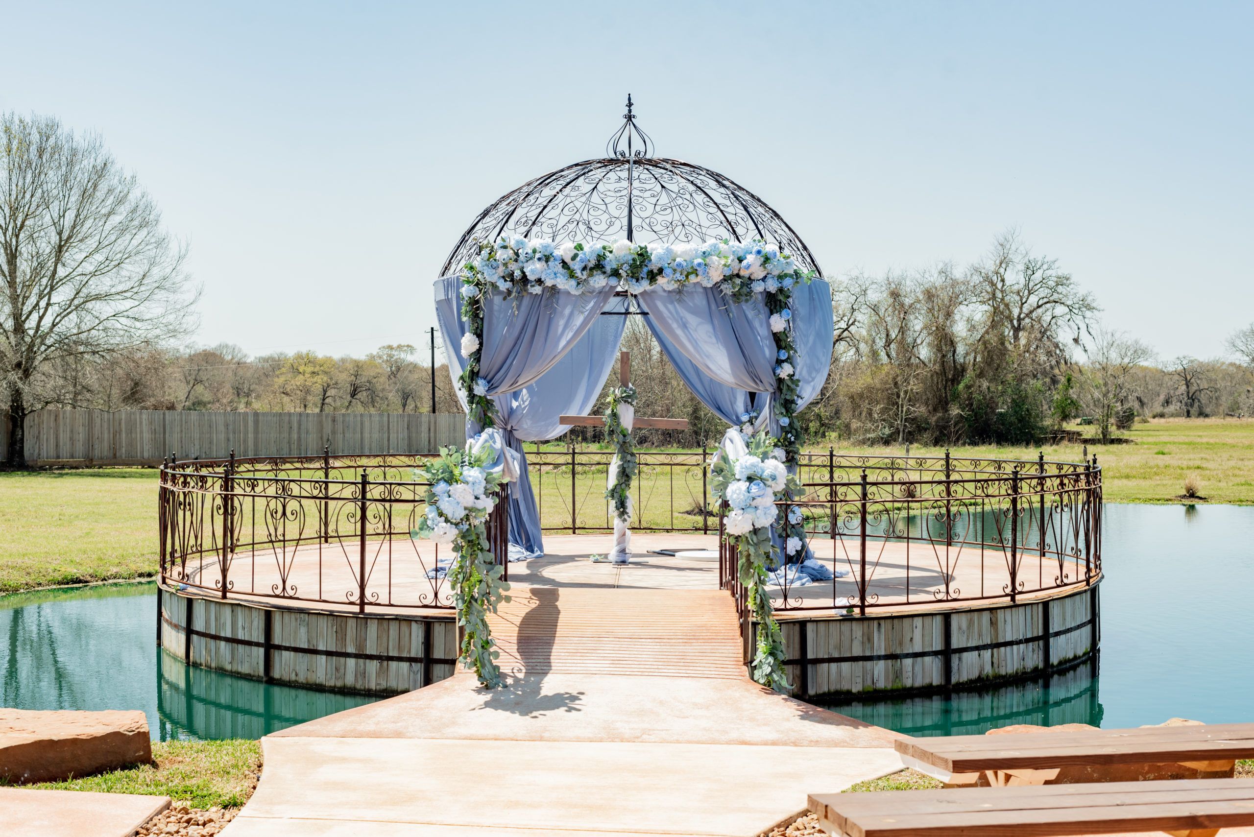 Beautiful Blue Wedding at Magnolia Rose Event Center in Houston, Texas