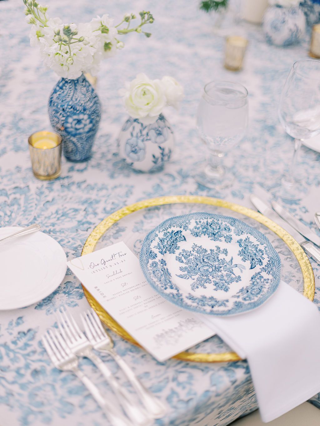 Blue and White Wedding at Skokie Country Club in Glencoe, Illinois