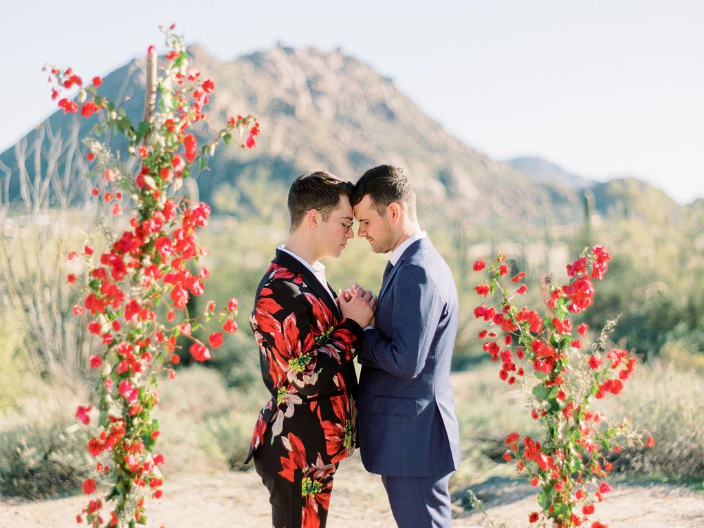 Intimate Colorful Bougainvillea Love: Knox & Erik