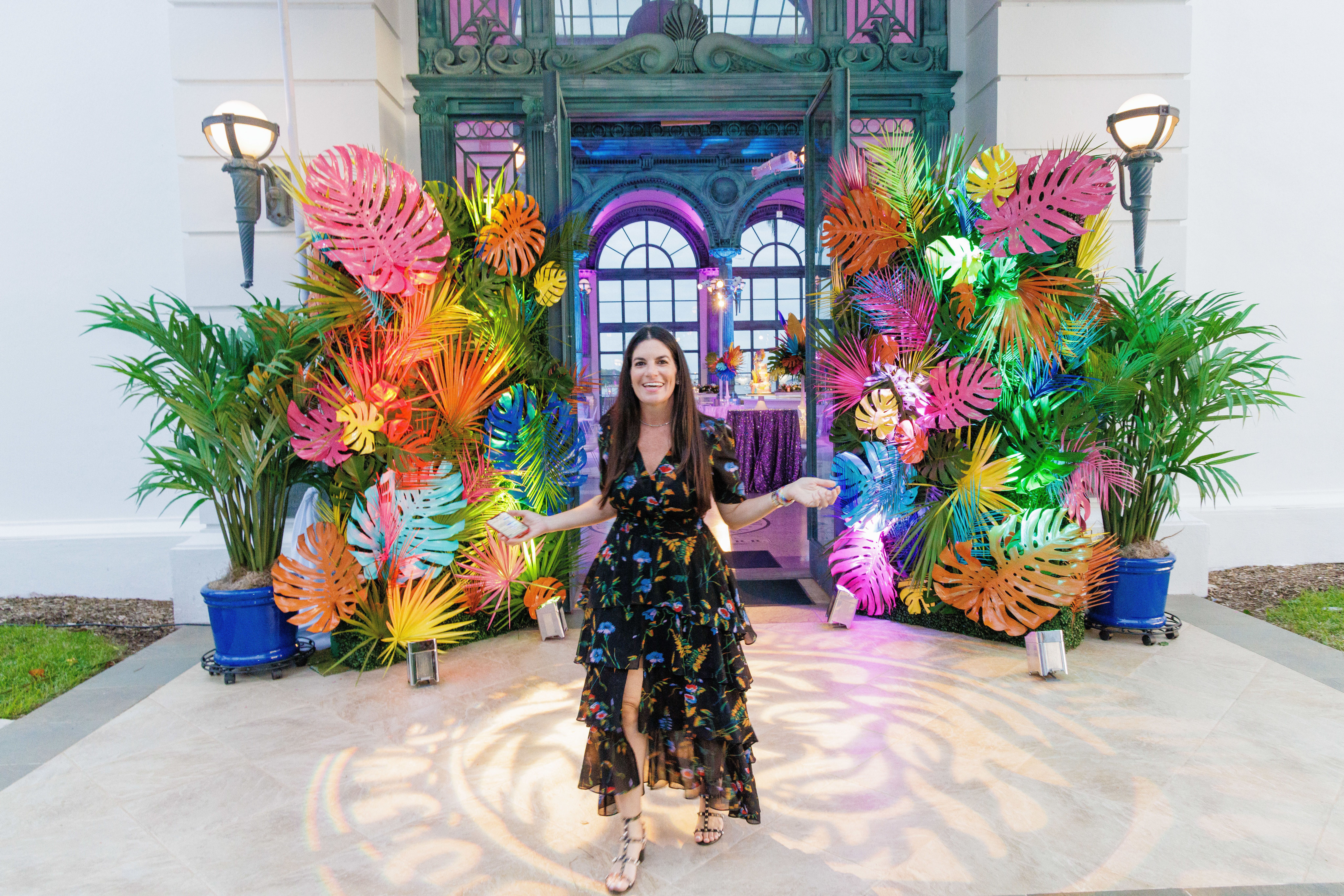 Tropical Disco 40th Birthday Party at The Flagler Museum in Palm Beach, Florida