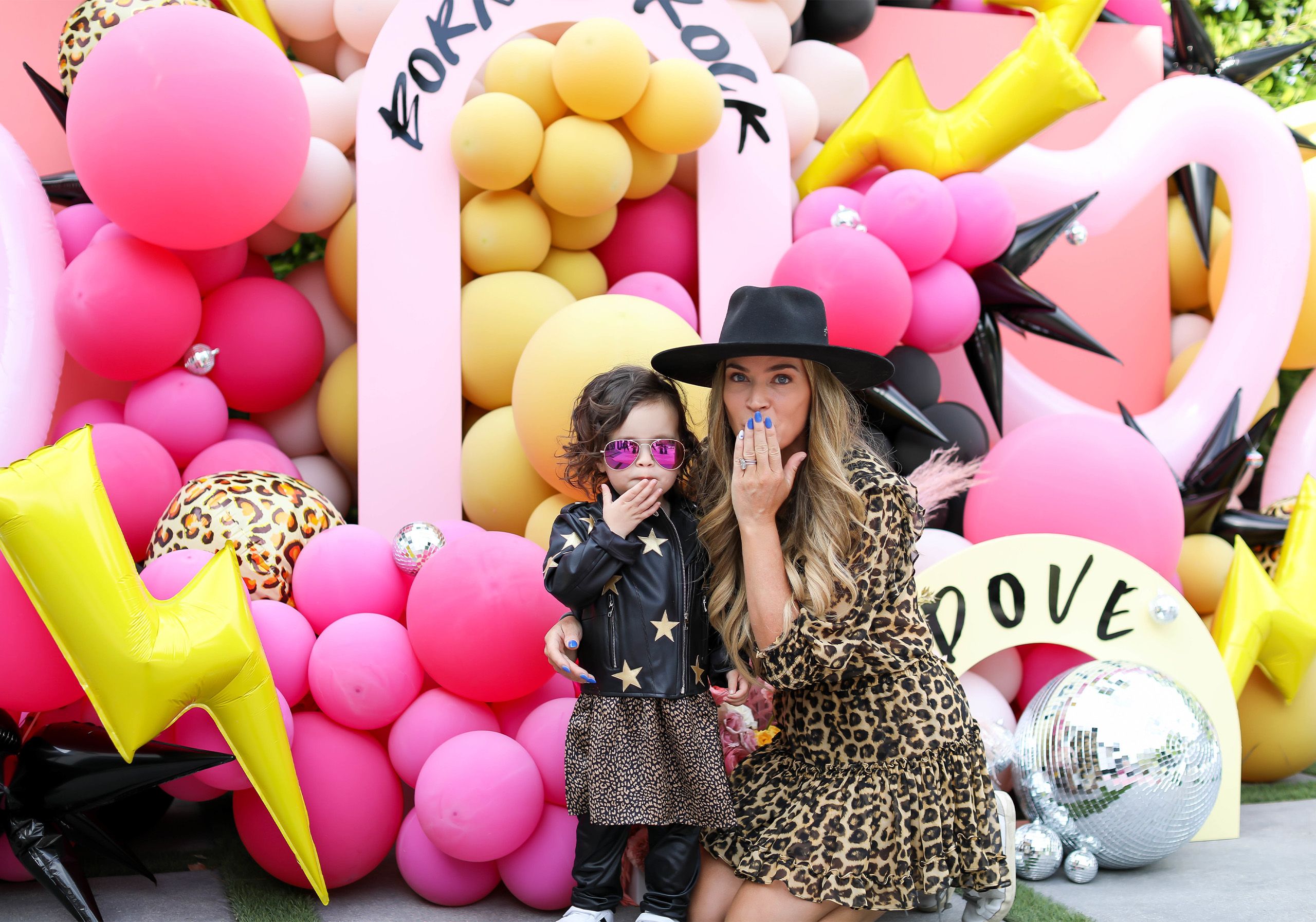 Adorable punk rock music theme for little girl's birthday party.