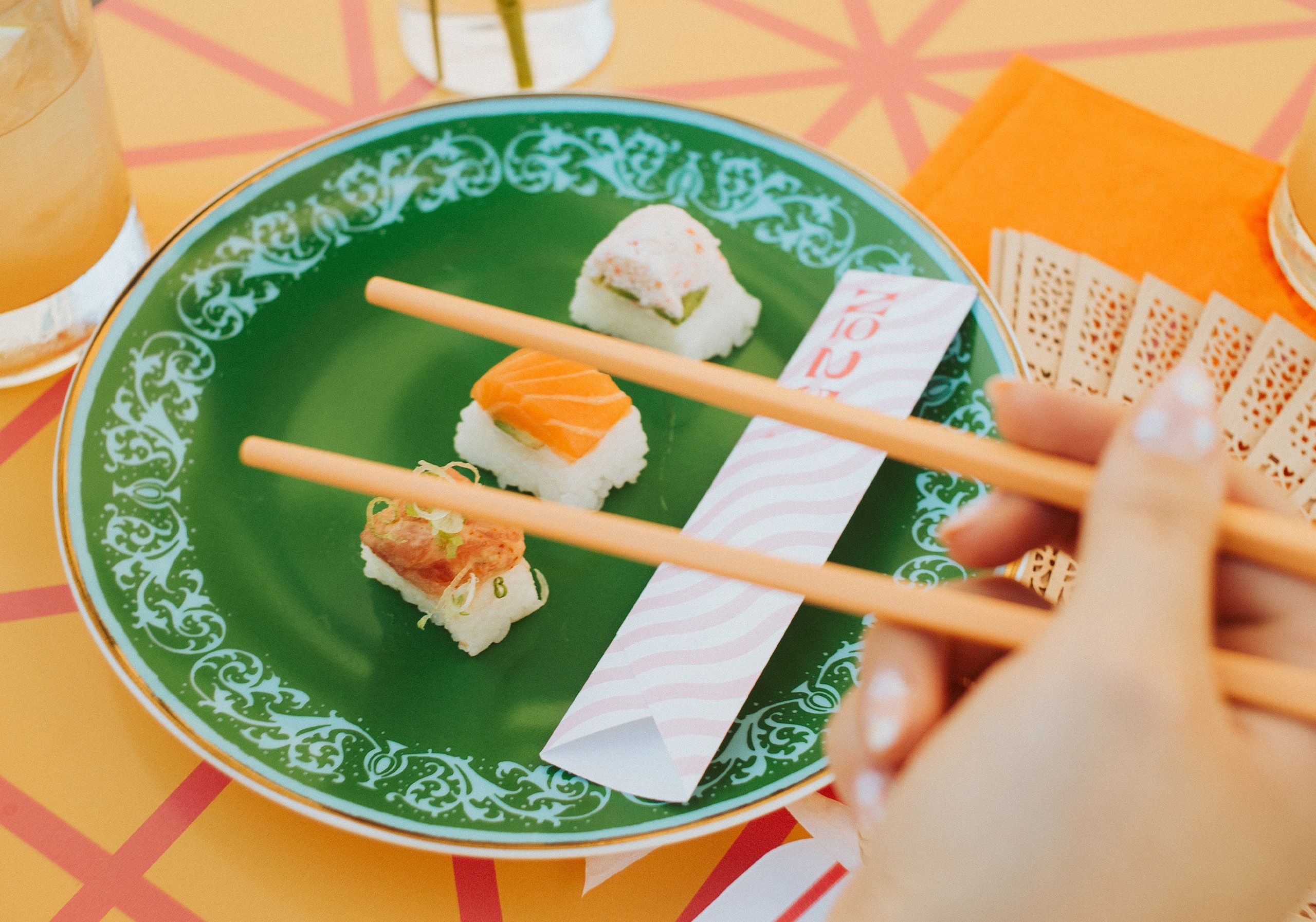 Sushi party theme with real sushi catering