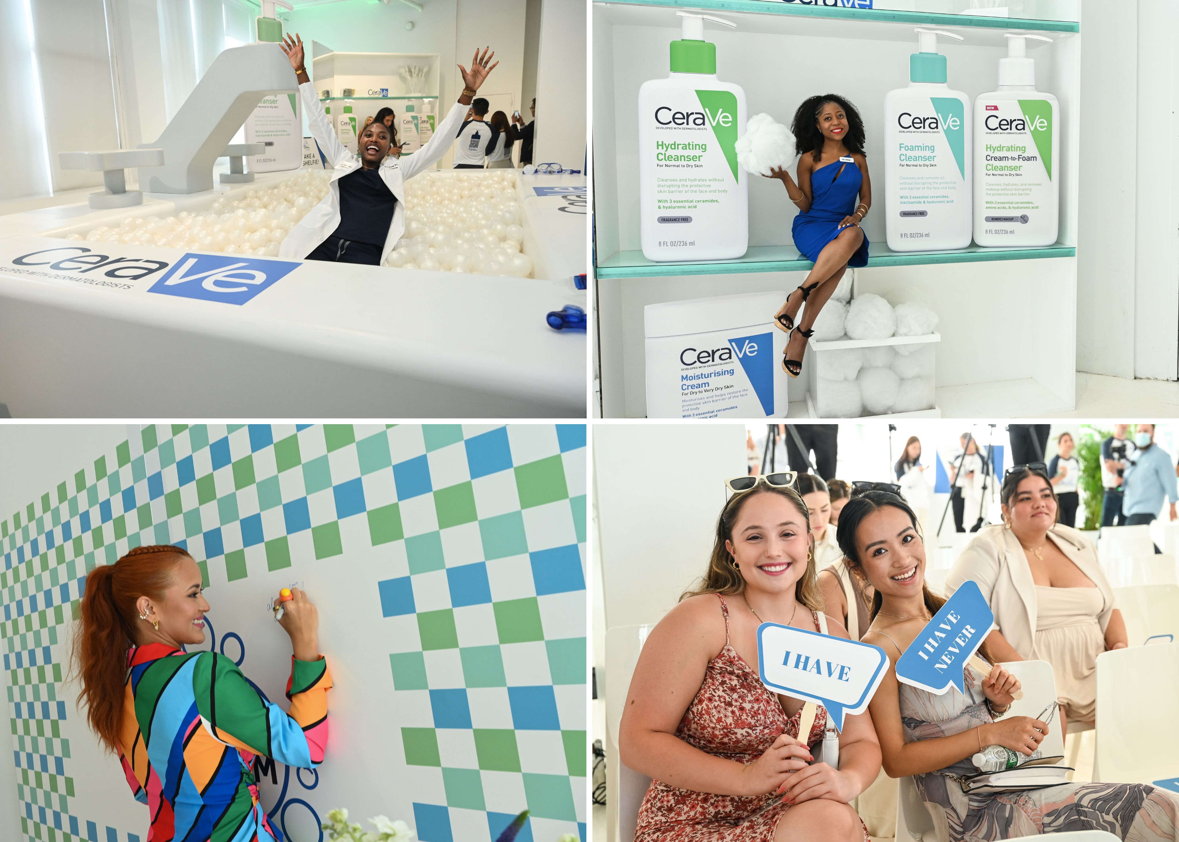 Corporate event images from a CeraVe party.