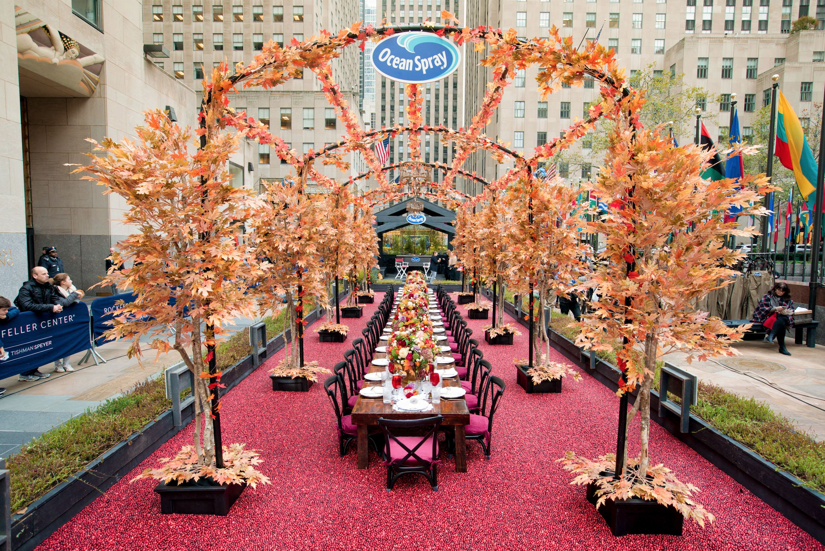 Fall Inspired Ocean Spray Event at New York City’s Rockefeller Center