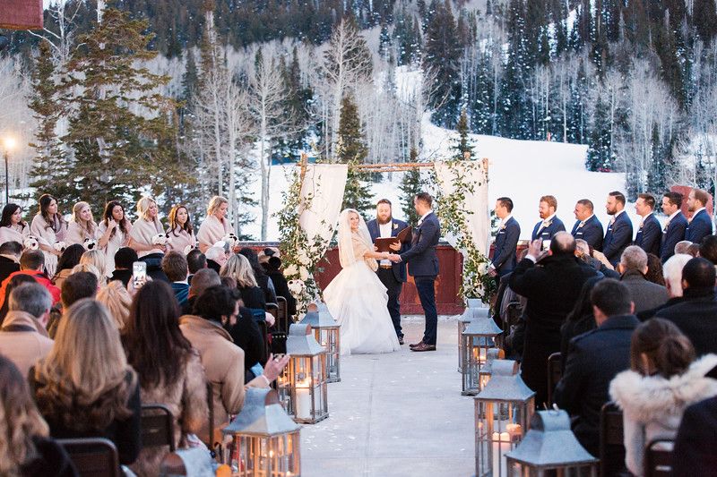 Elegant Mountain Top Destination Wedding at Red Pine Lodge in Park City, UT | PartySlate