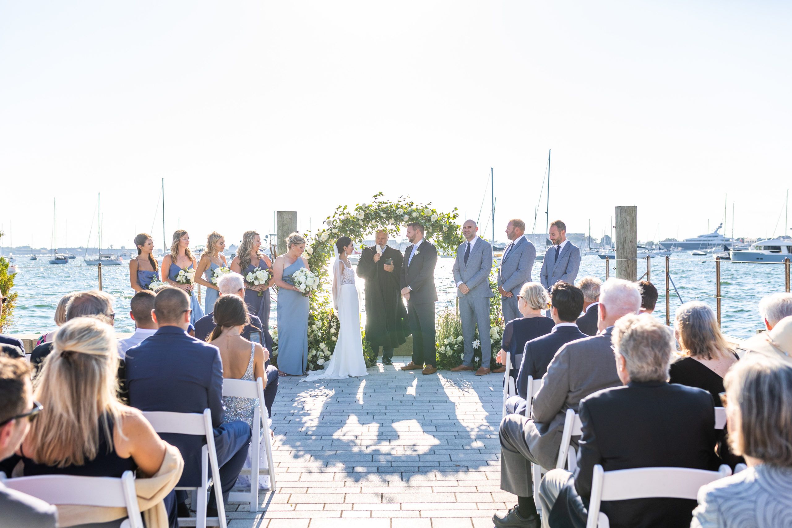 Romantic Harborside Wedding at The Bohlin in Newport, Rhode Island | PartySlate
