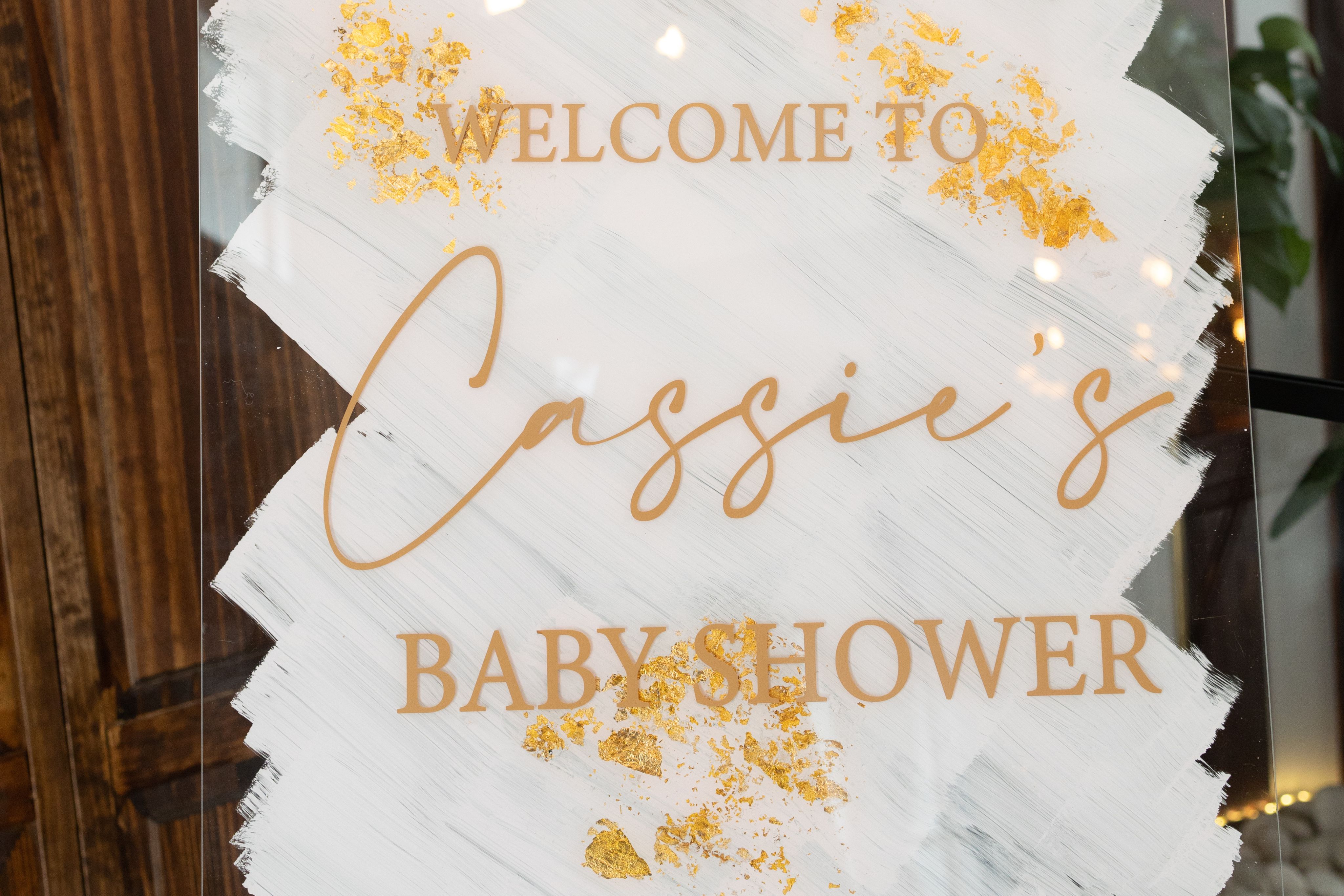 Baby shower welcome signage