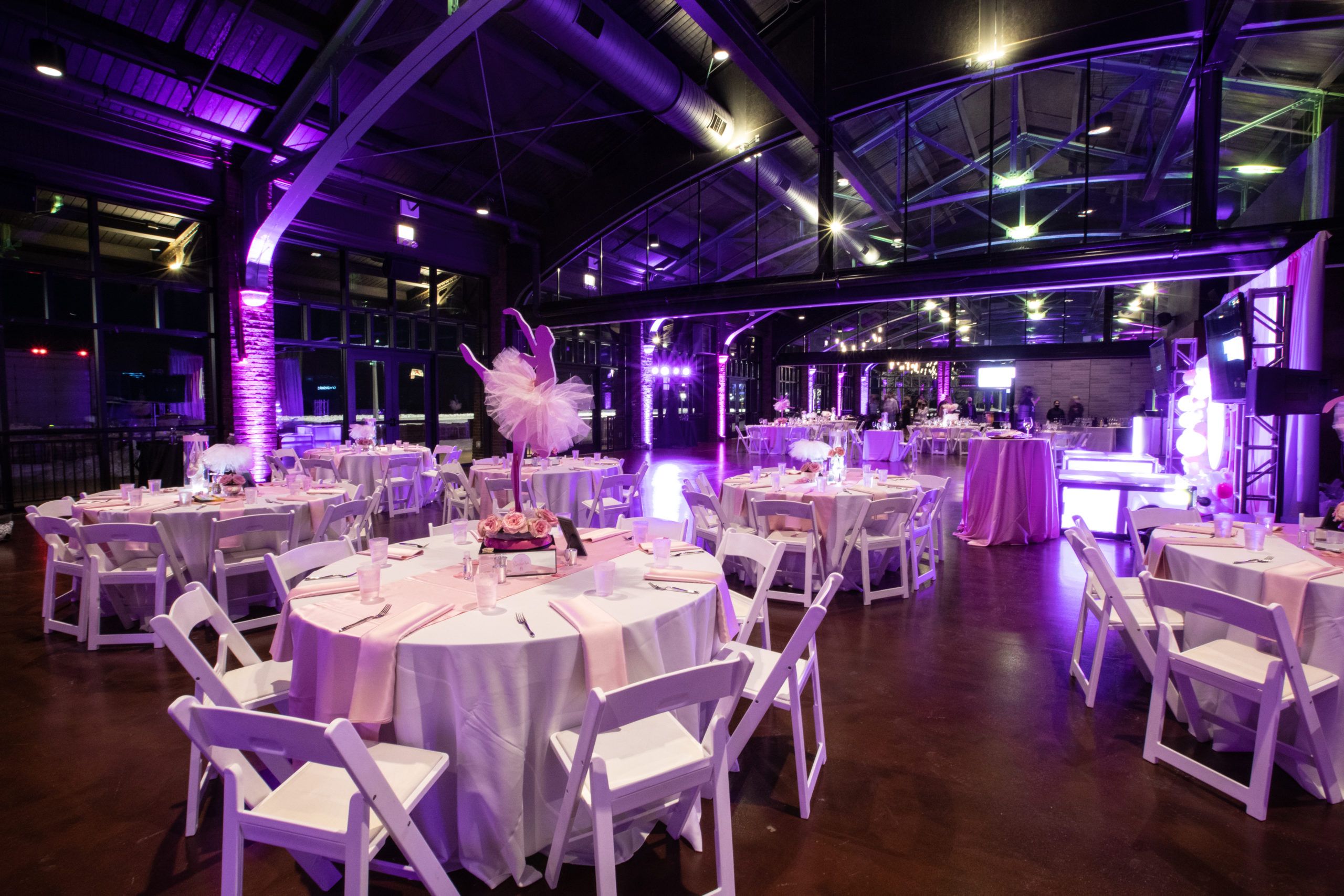 Purple Bat Mitzvah party at Theater on the Lake, a Chicago Bar and Bat Mitzvah venue