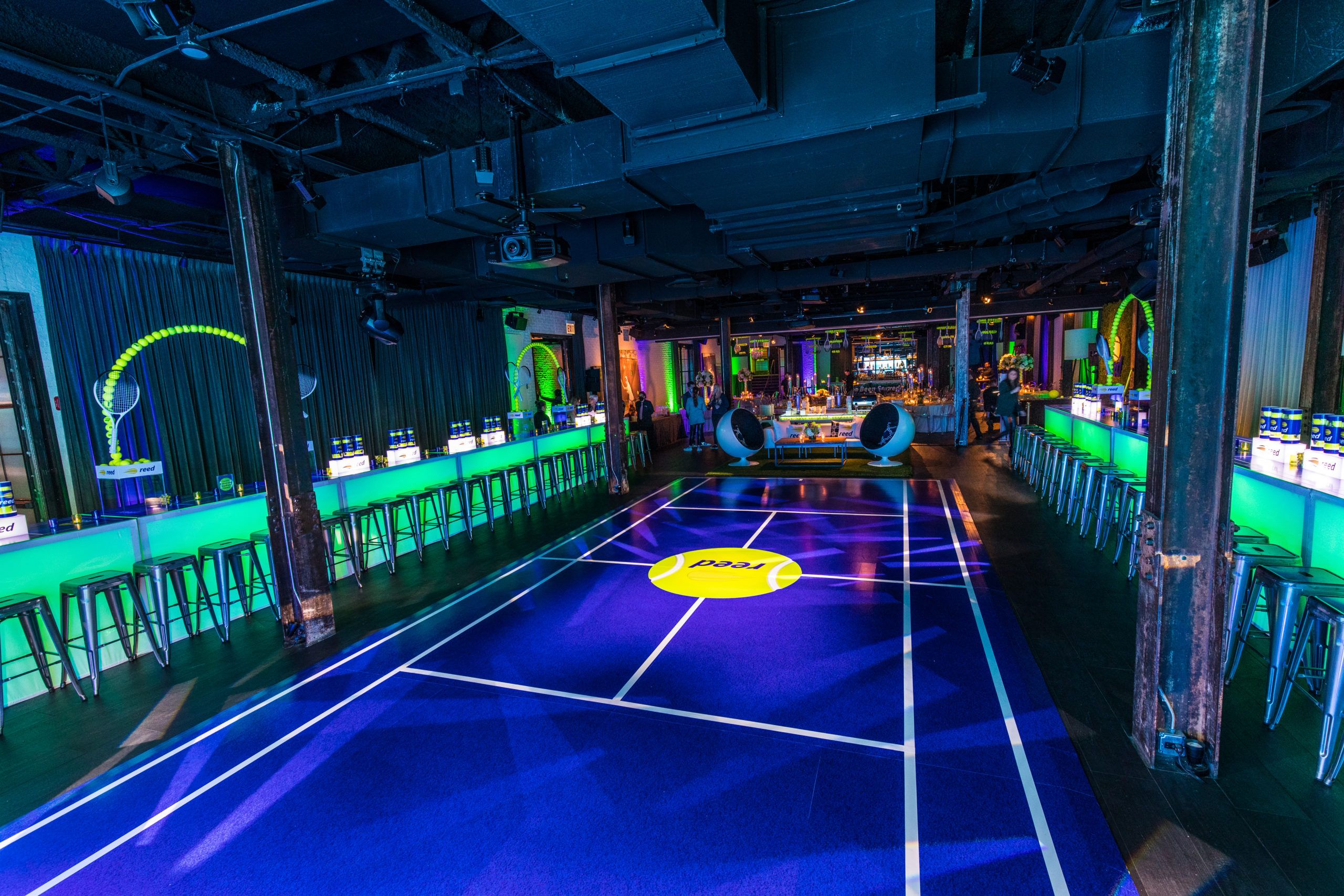 Green and White Tennis themed Bar Mitzvah in Chicago, Illinois