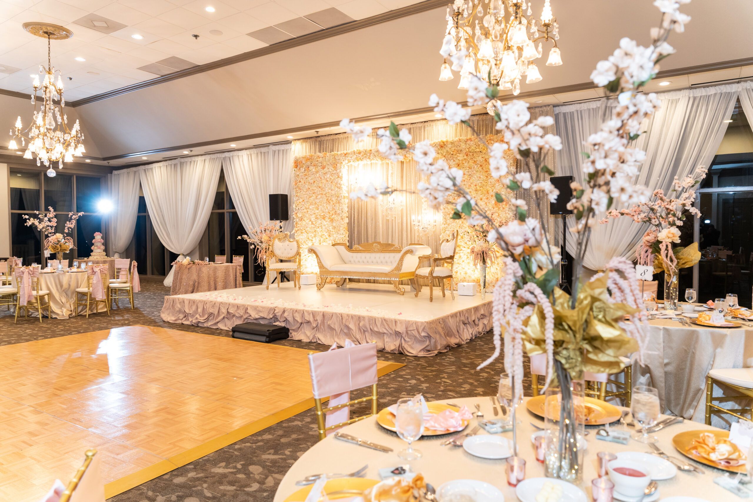 Pink and Gold Wedding at Sugar Creek Country Club in Sugar Land, Texas