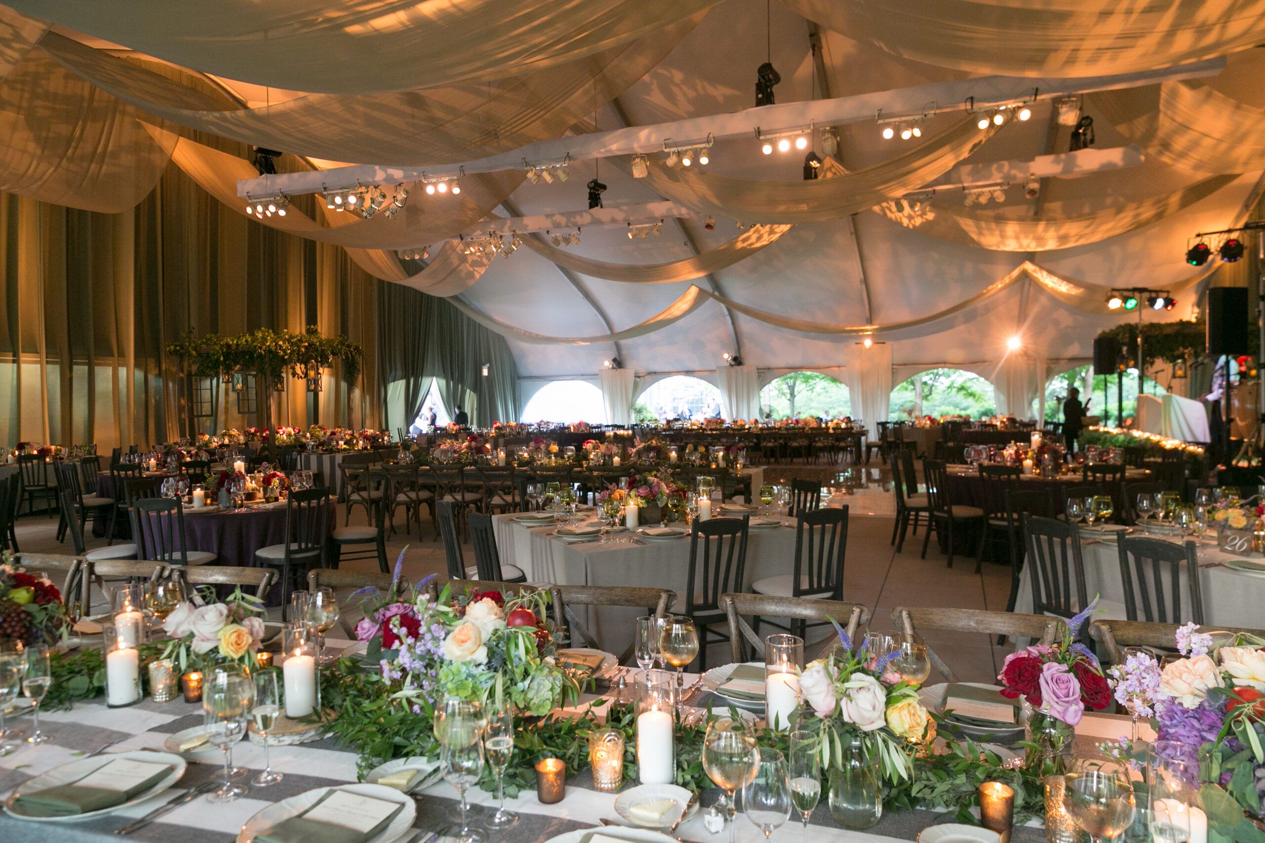 Private tented event at the rooftop at Millennium Park.