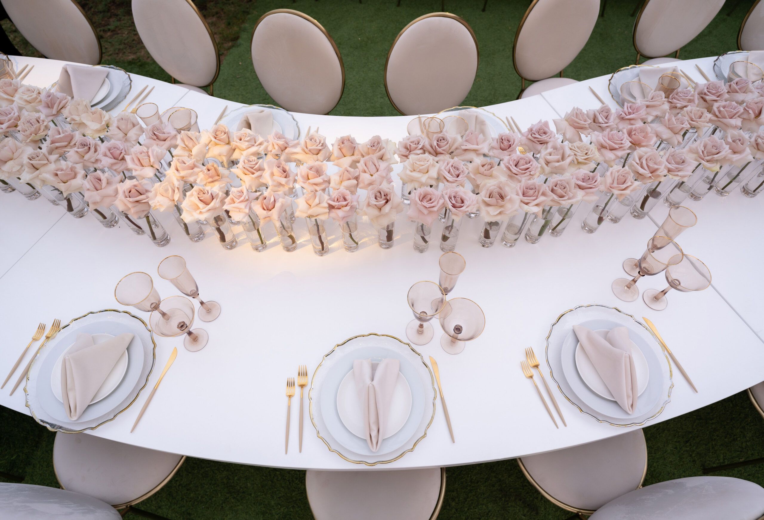 Pink and White Wedding at Saddlerock Ranch Events in Malibu, California