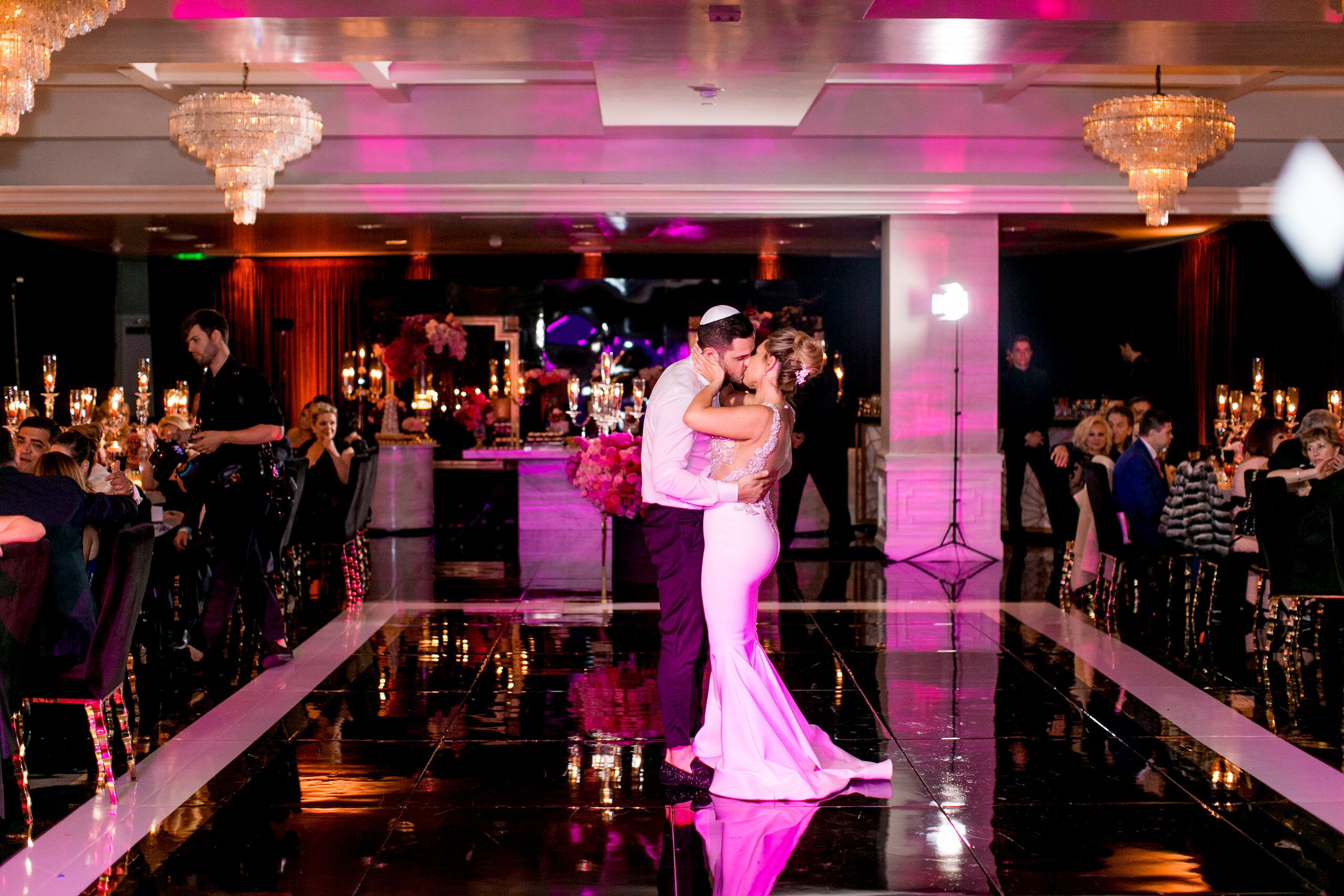 Purple & White West Hollywood Wedding