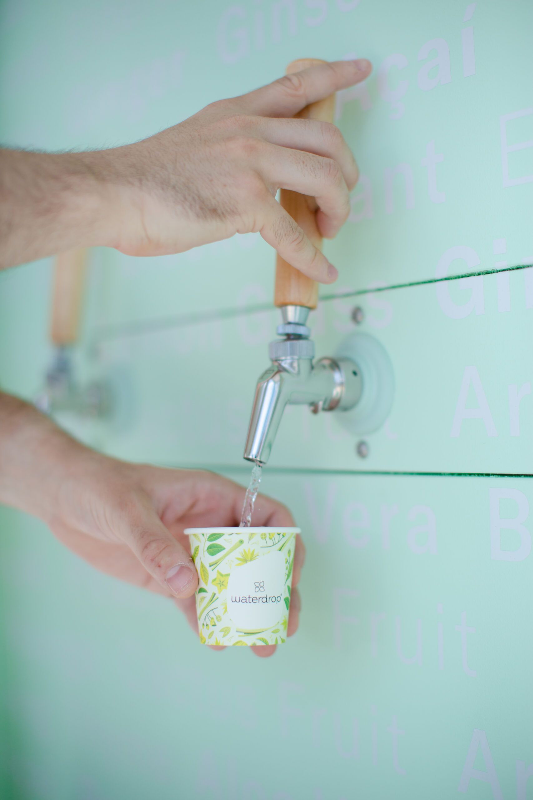 Colorful Pastel Waterdrop Booth at SOBEWFF 2021 in Miami, Florida
