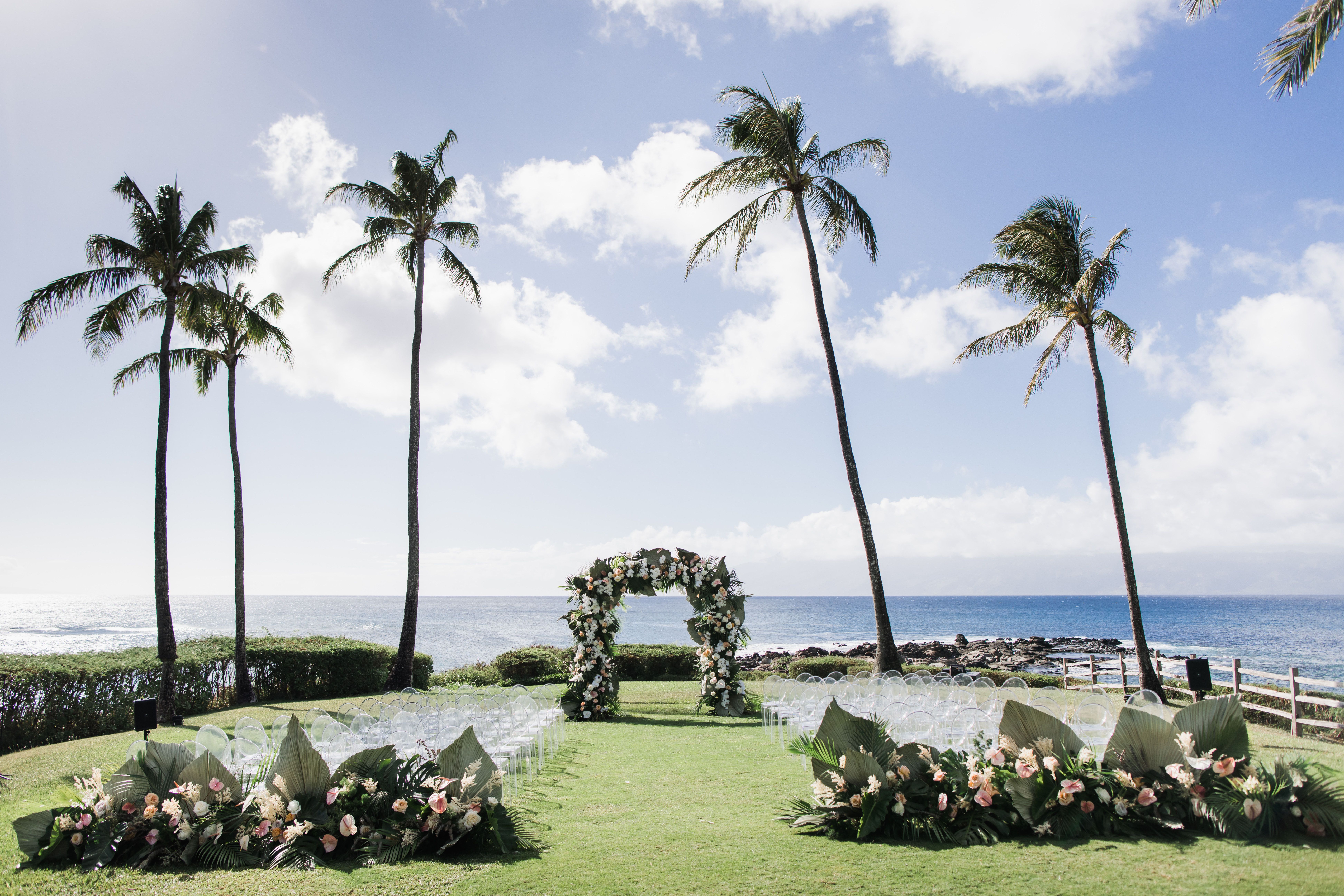 Hawaiian-Boho Inspired Oceanfront Wedding at Montage Kapalua Bay in Kapalua, HI