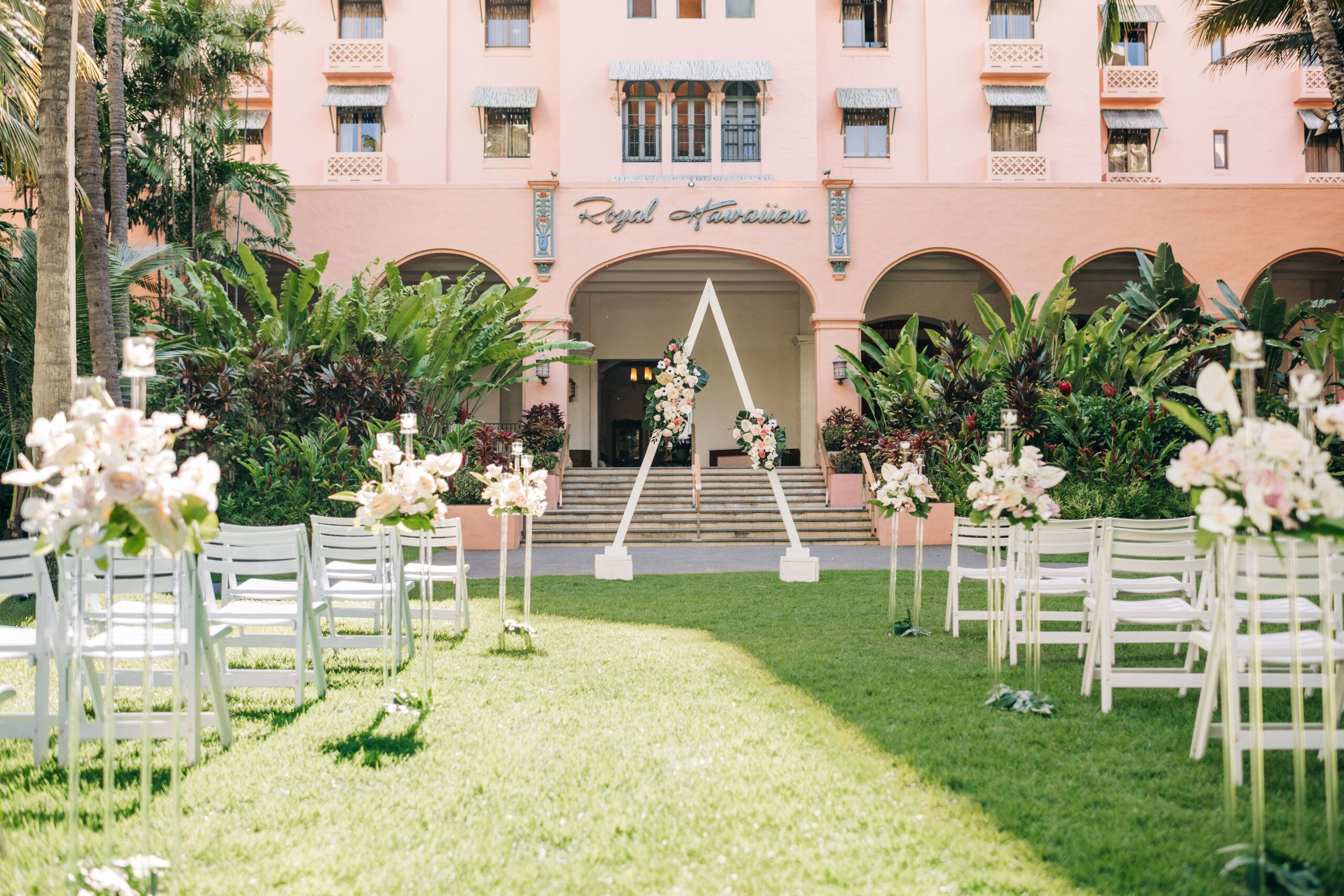 Intimate, Garden Wedding at Royal Hawaiian, Waikiki, Hawaii