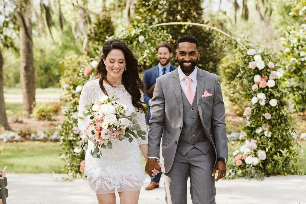 Intimate Wedding at Houston Botanic Garden in Houston, Texas