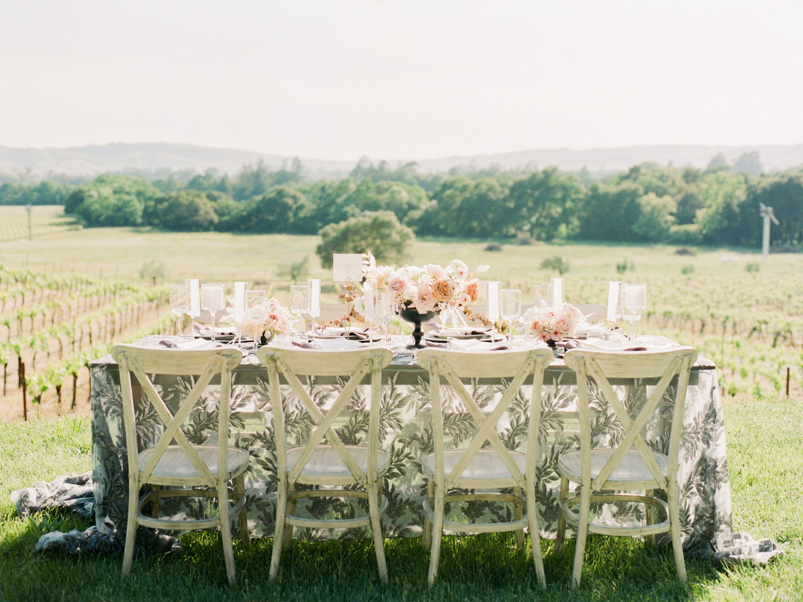 Romantic Rose Gold Outdoor Wedding at Gundlach Bundschu Winery in Sonoma, California
