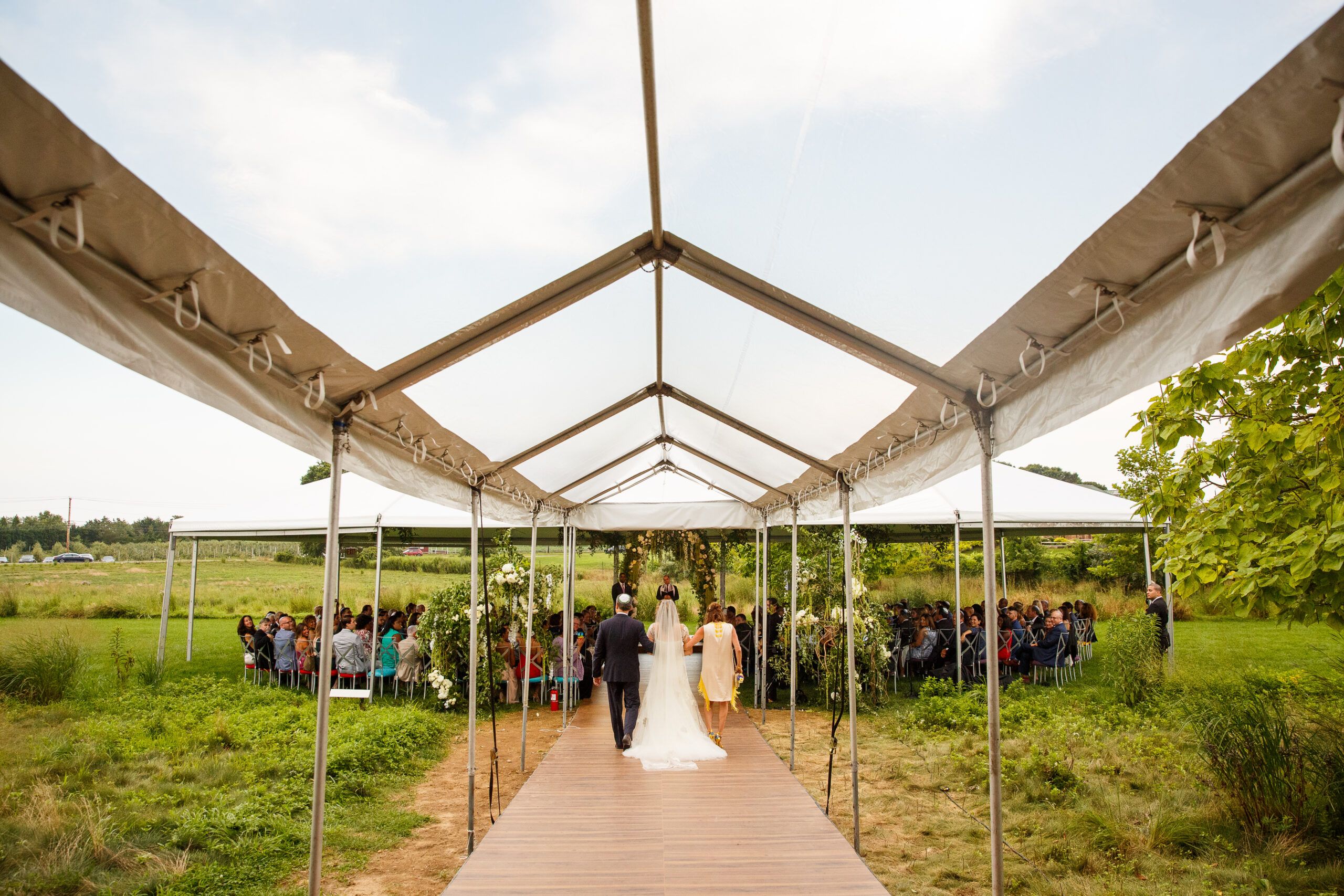 COLORFUL WEDDING AT PARRISH ART MUSEUM IN WATER MILL, NY