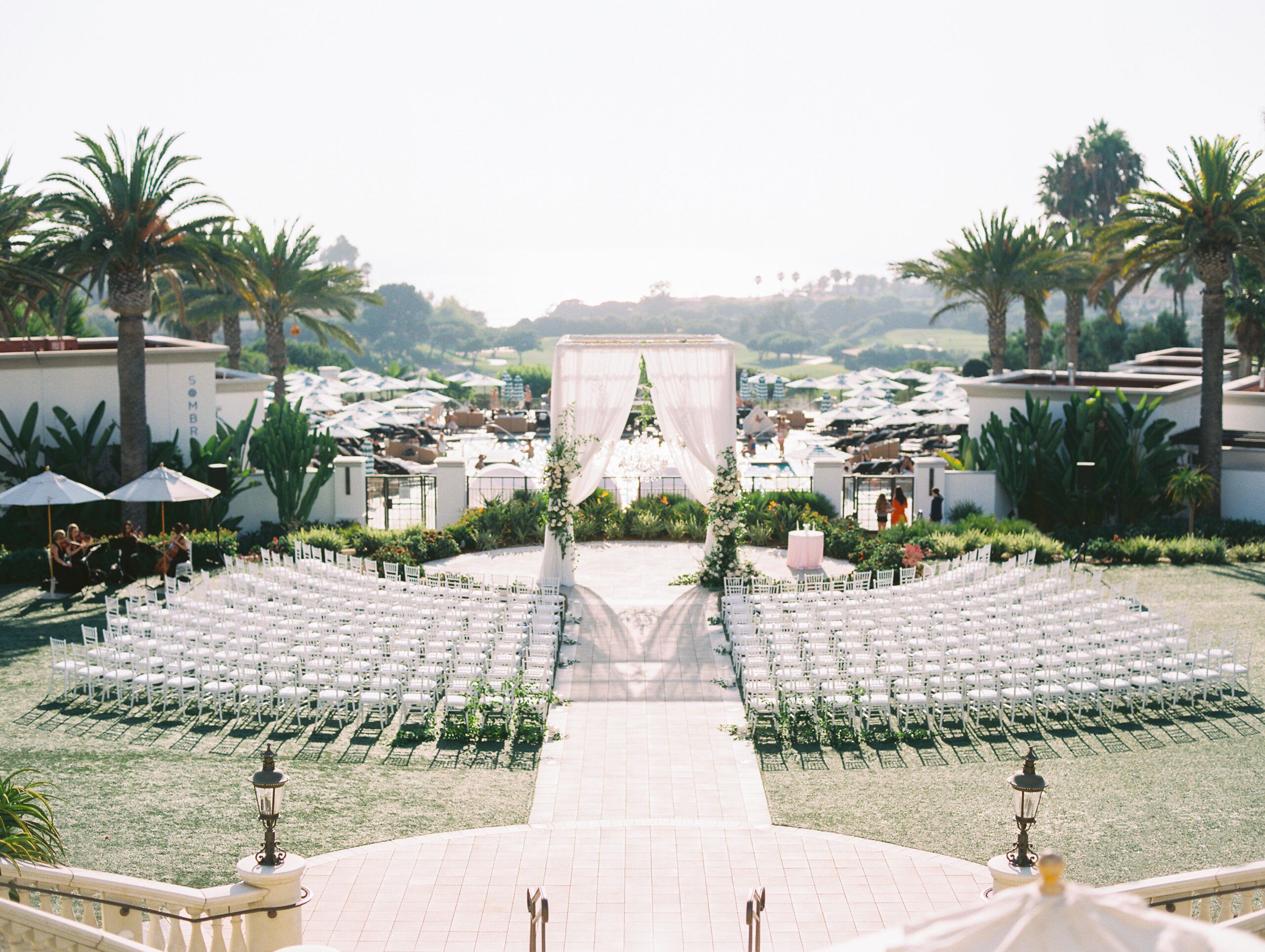 Dreamy pink outdoor wedding at Waldorf Astoria Monarch Beach Resort & Club