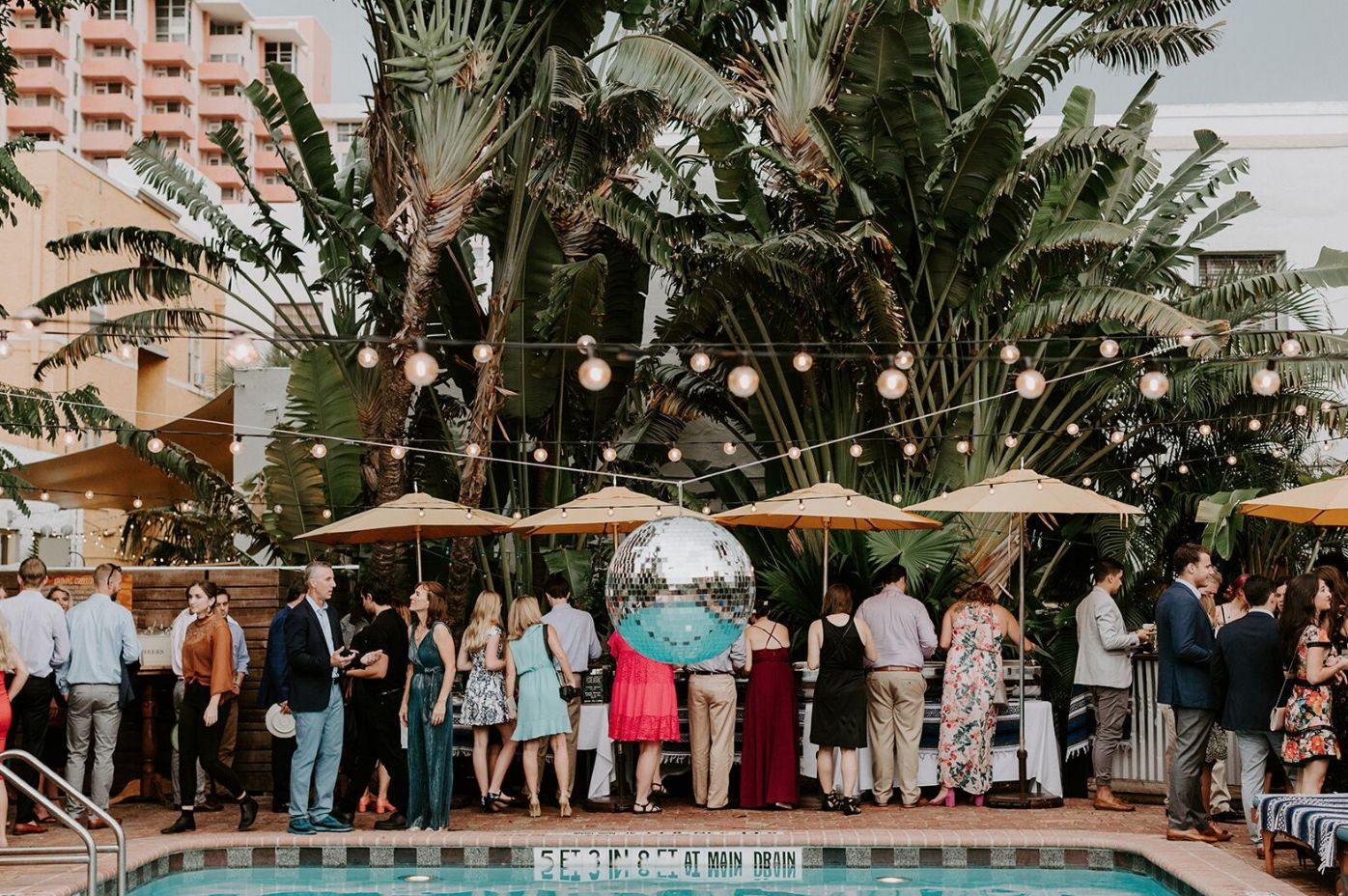 Tropical Fall Wedding at Freehand Miami in Miami, Florida