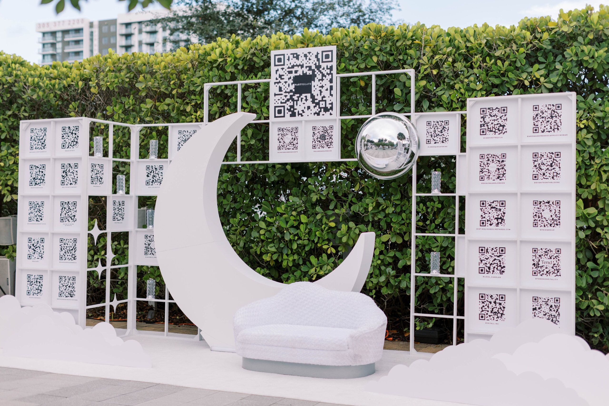 A quarter moon photo backdrop