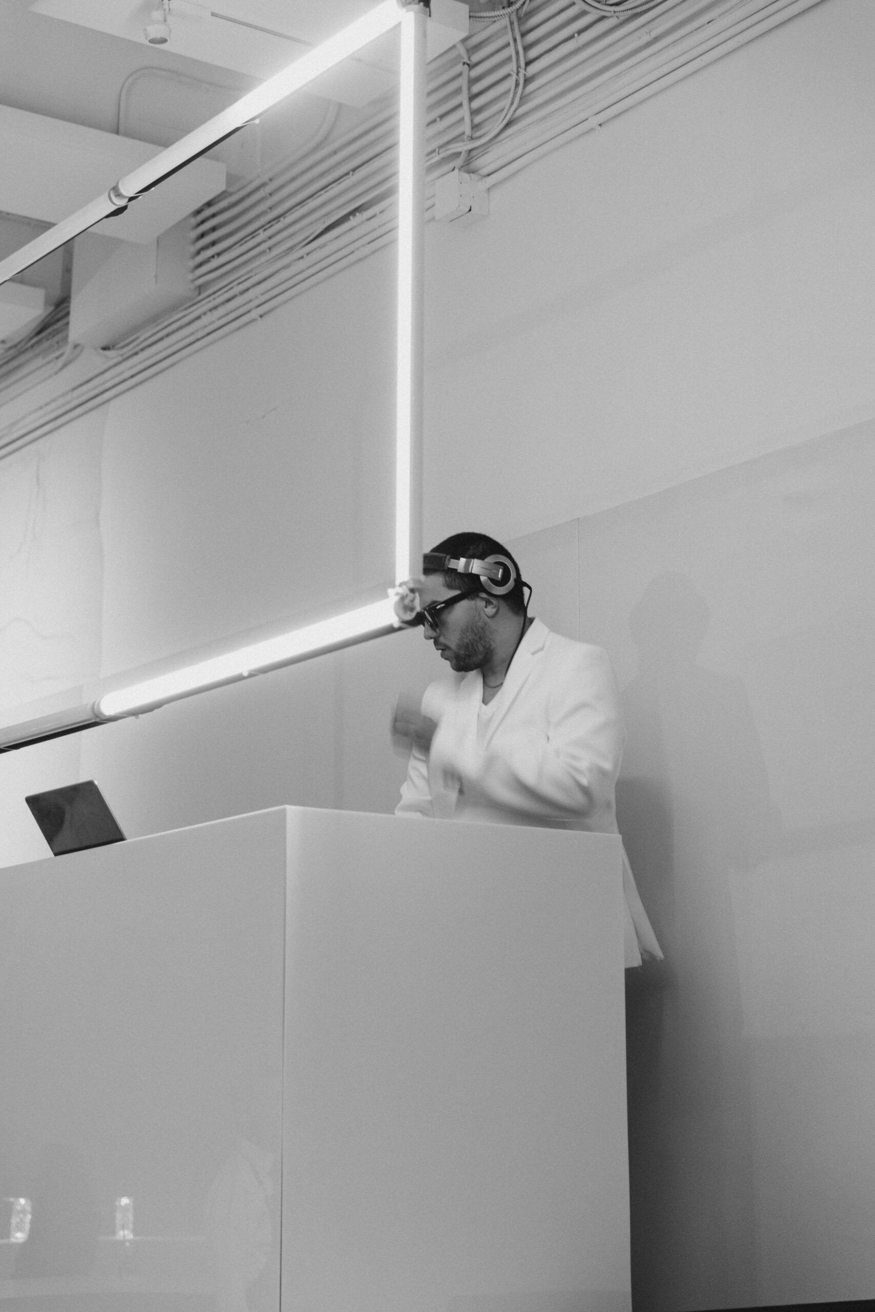 A DJ performing at a party