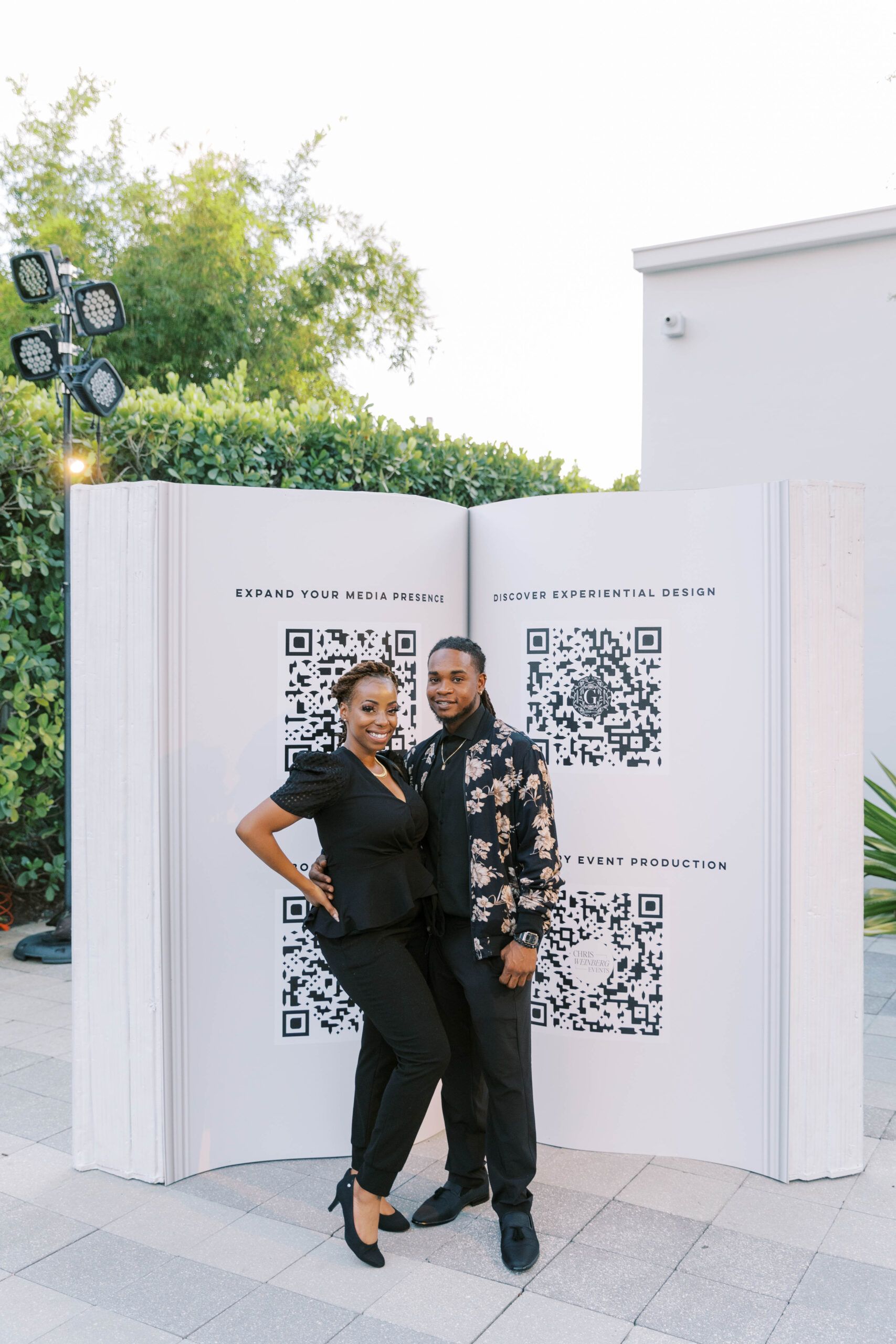 Two people posing for a picture