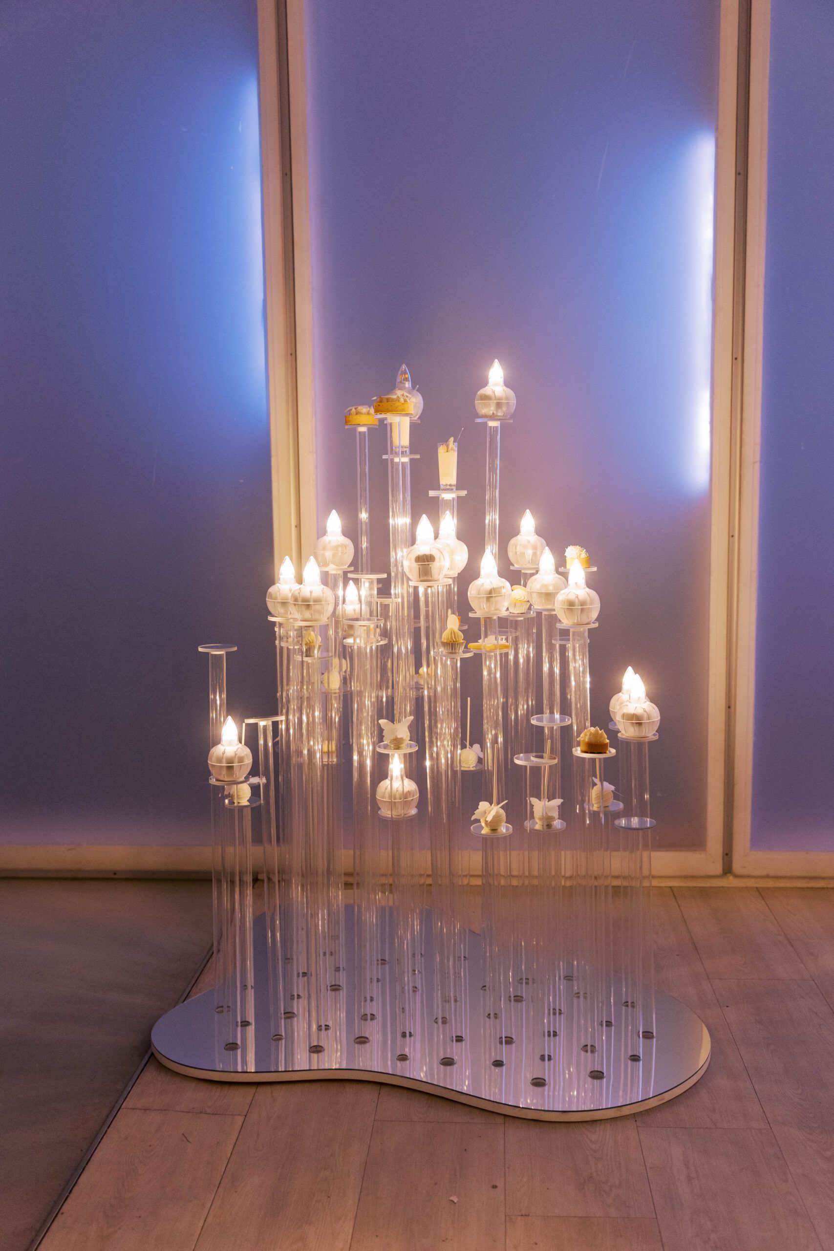 Crystal candle stands