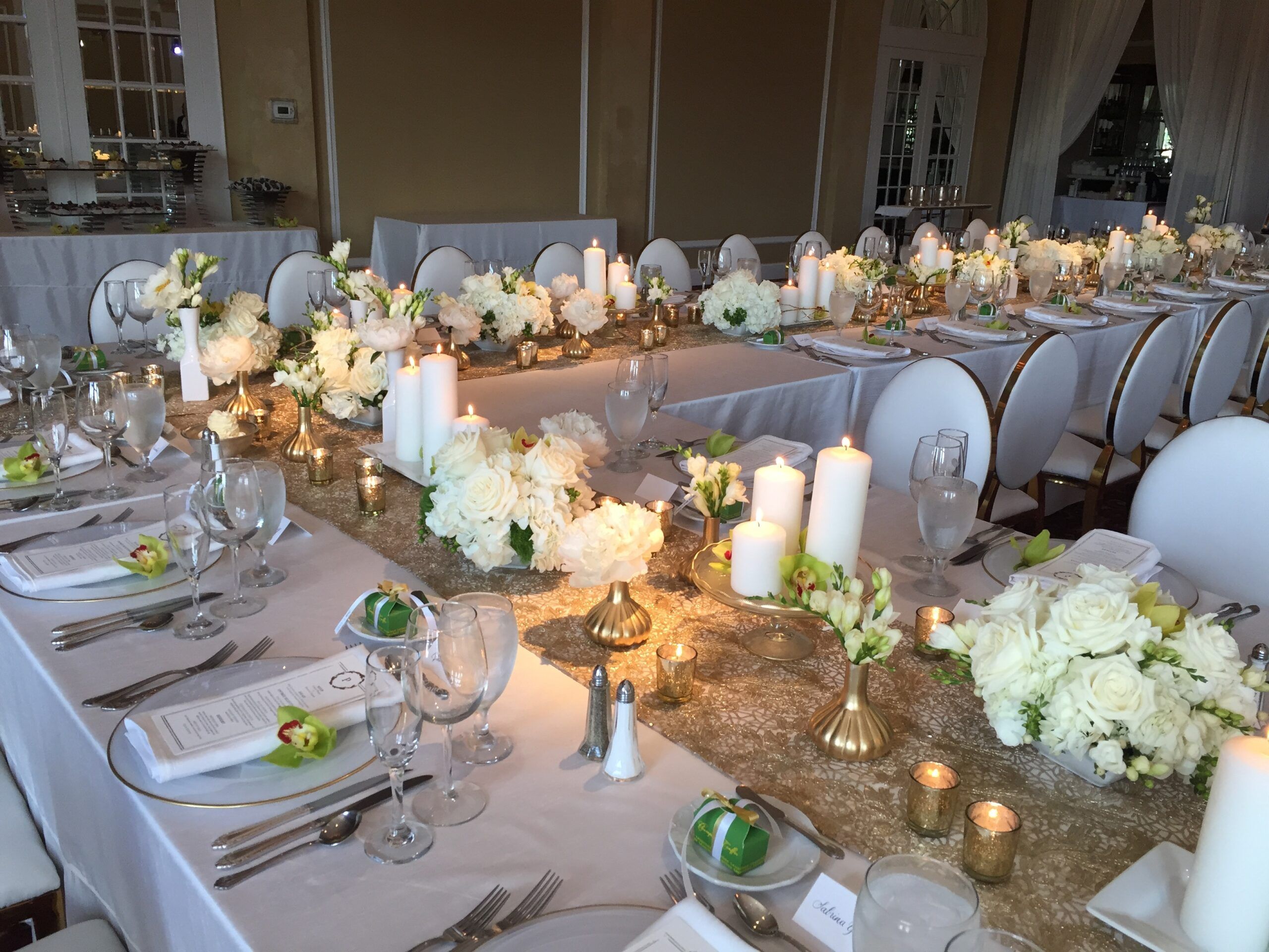 Golden candlelit dinner party